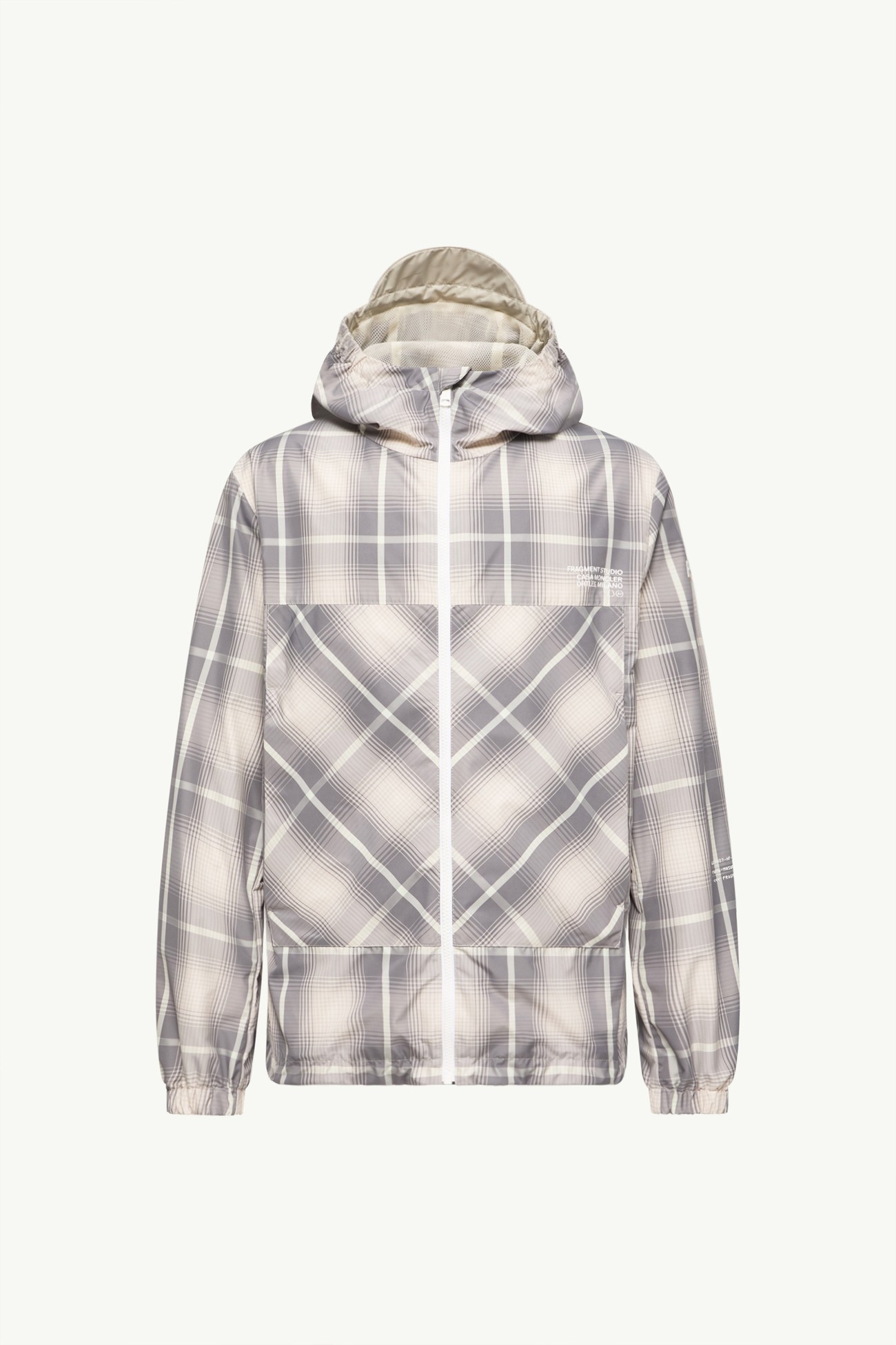 Cortavientos con capucha Moncler x Fragment Jitsuyō Hombre Blanco & Gris Moncler 2