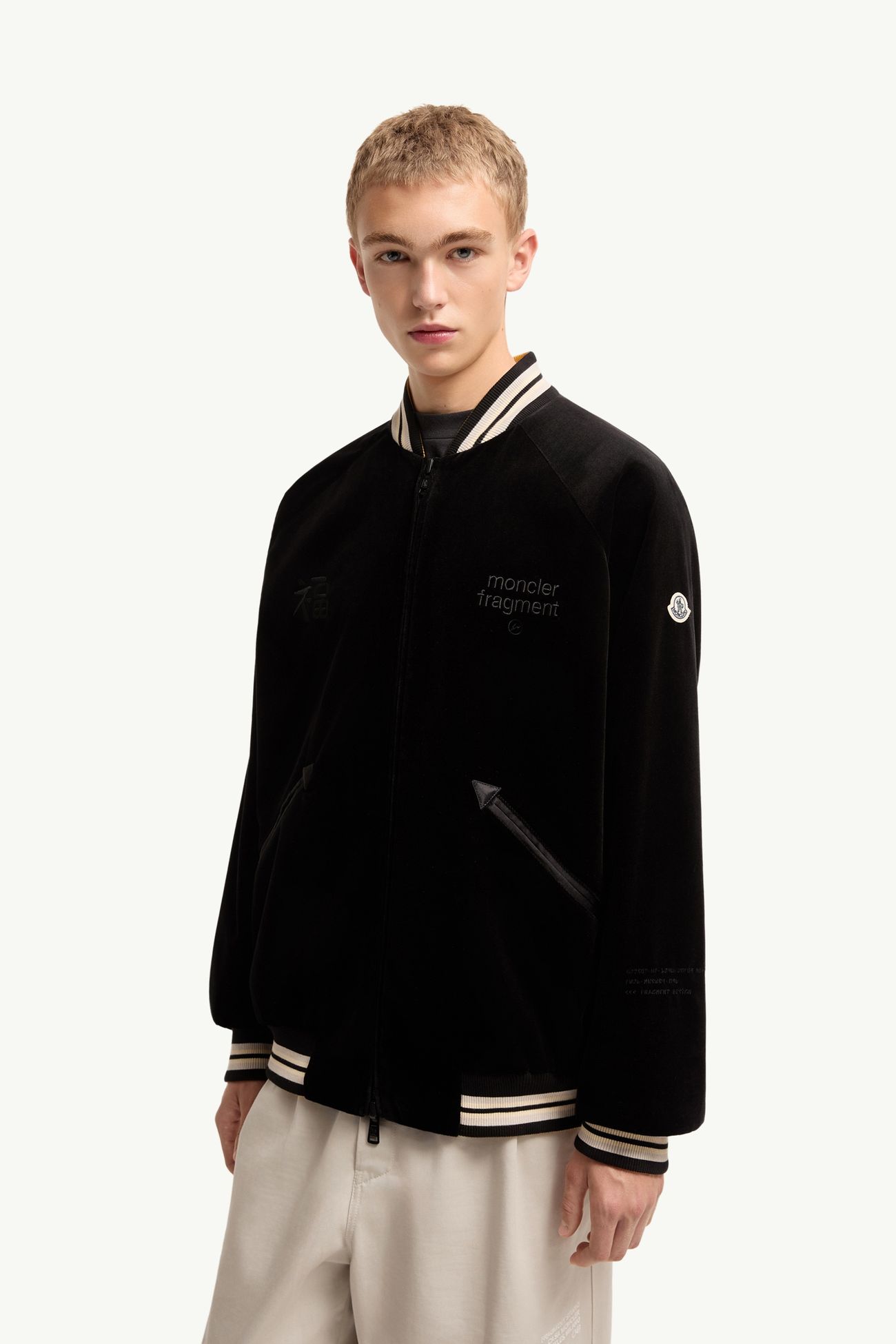 Moncler x Fragment Yūgō Embroidered Reversible Souvenir Jacket Men Black & White Moncler 5