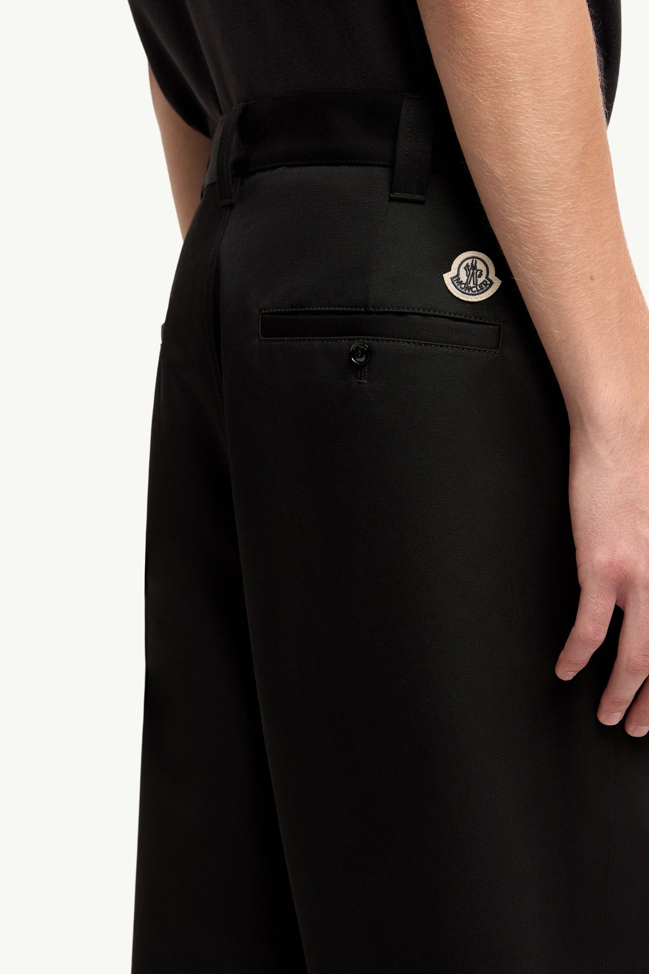Moncler x Fragment Hose aus Baumwoll-Gabardine Herren Schwarz Moncler 5