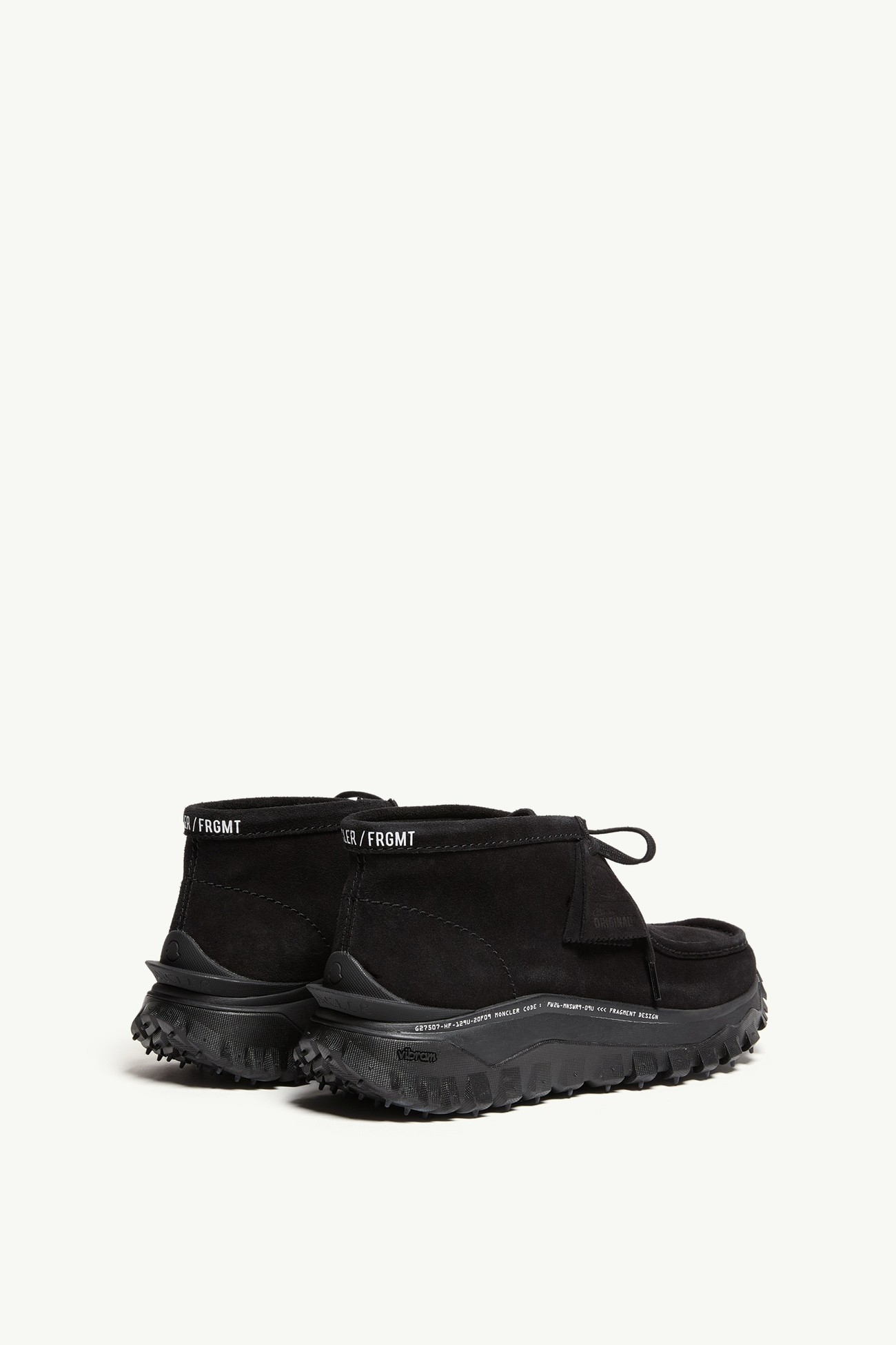 Moncler + Clarks Originals + Fragment Trailgrip Wallabee GTX Suede Boots Men Black Moncler 4