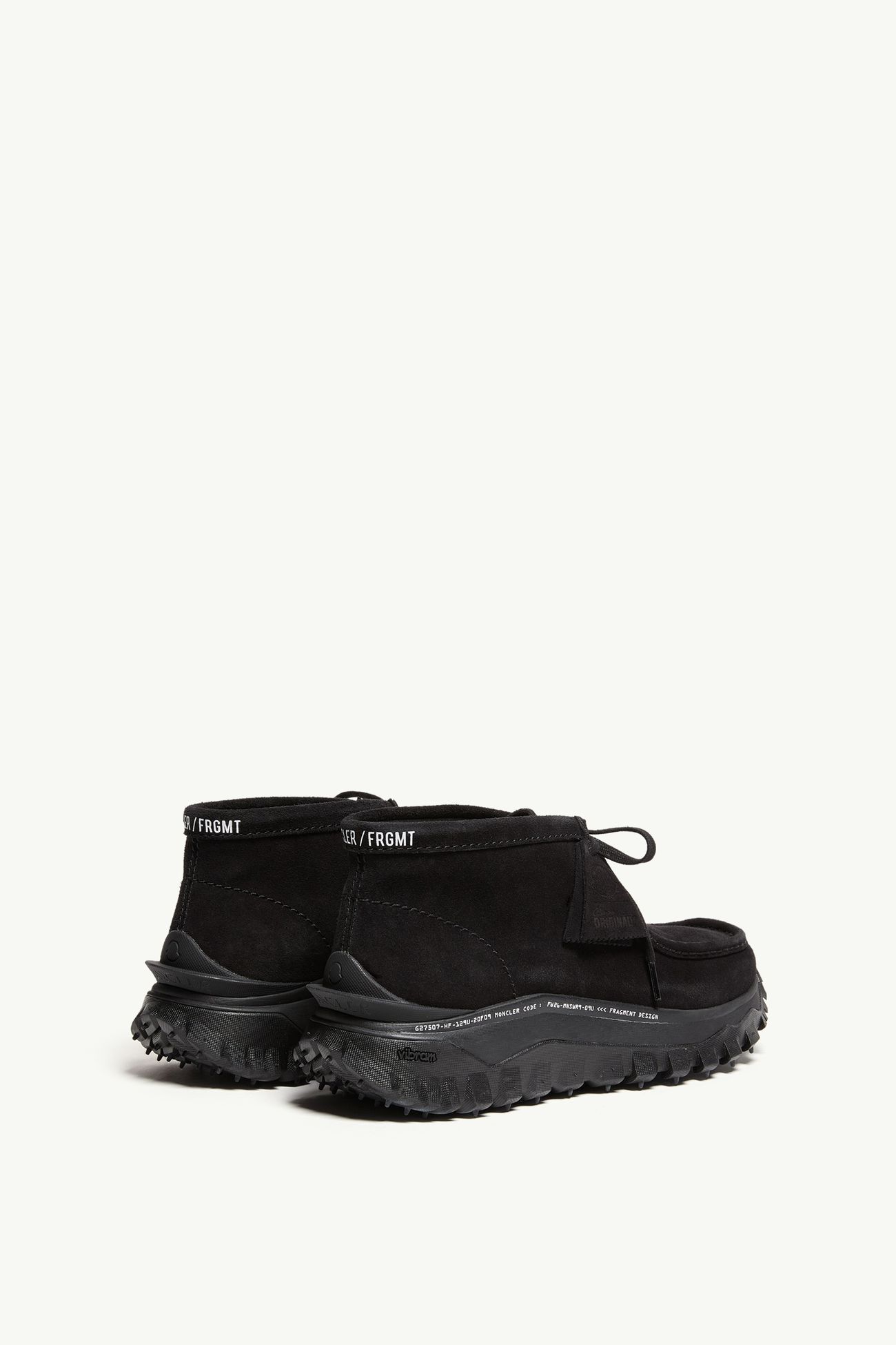 Moncler x Fragment x Clarks Trailgrip Wallabee GTX Suede Boots Men Black Moncler 4