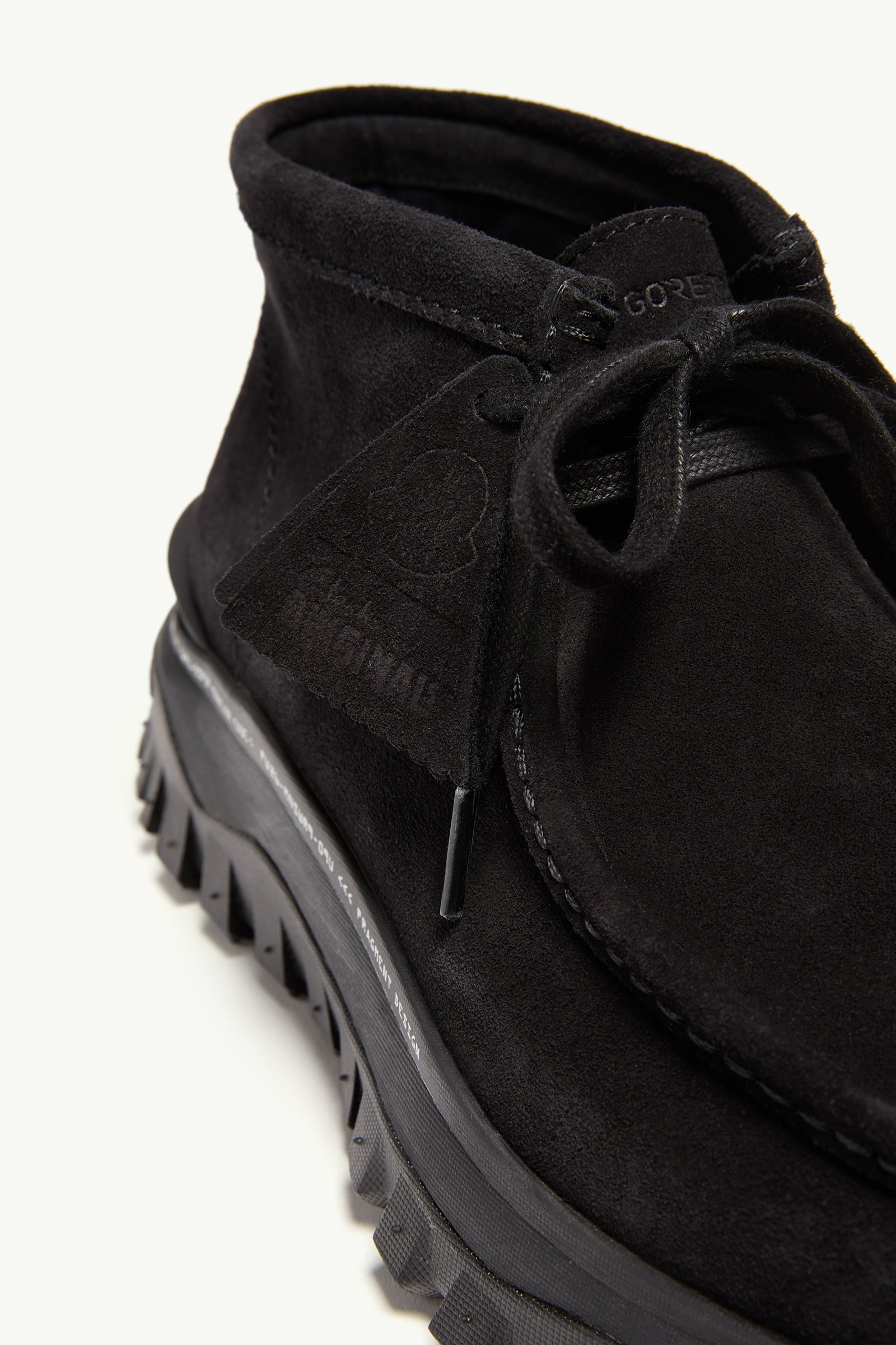 Black Moncler x Fragment x Clarks Trailgrip Wallabee GTX Suede