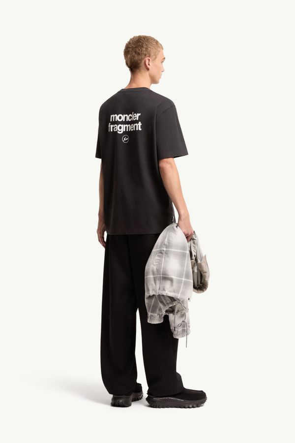 Moncler x Fragment標誌棉質T恤 男士 黑色 Moncler 0