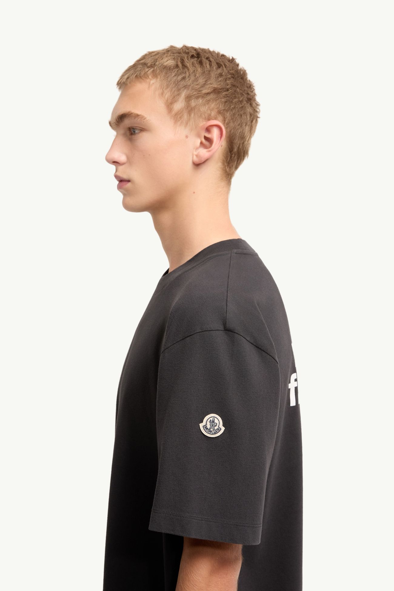 Moncler x Fragment標誌棉質T恤 男士 黑色 Moncler 1