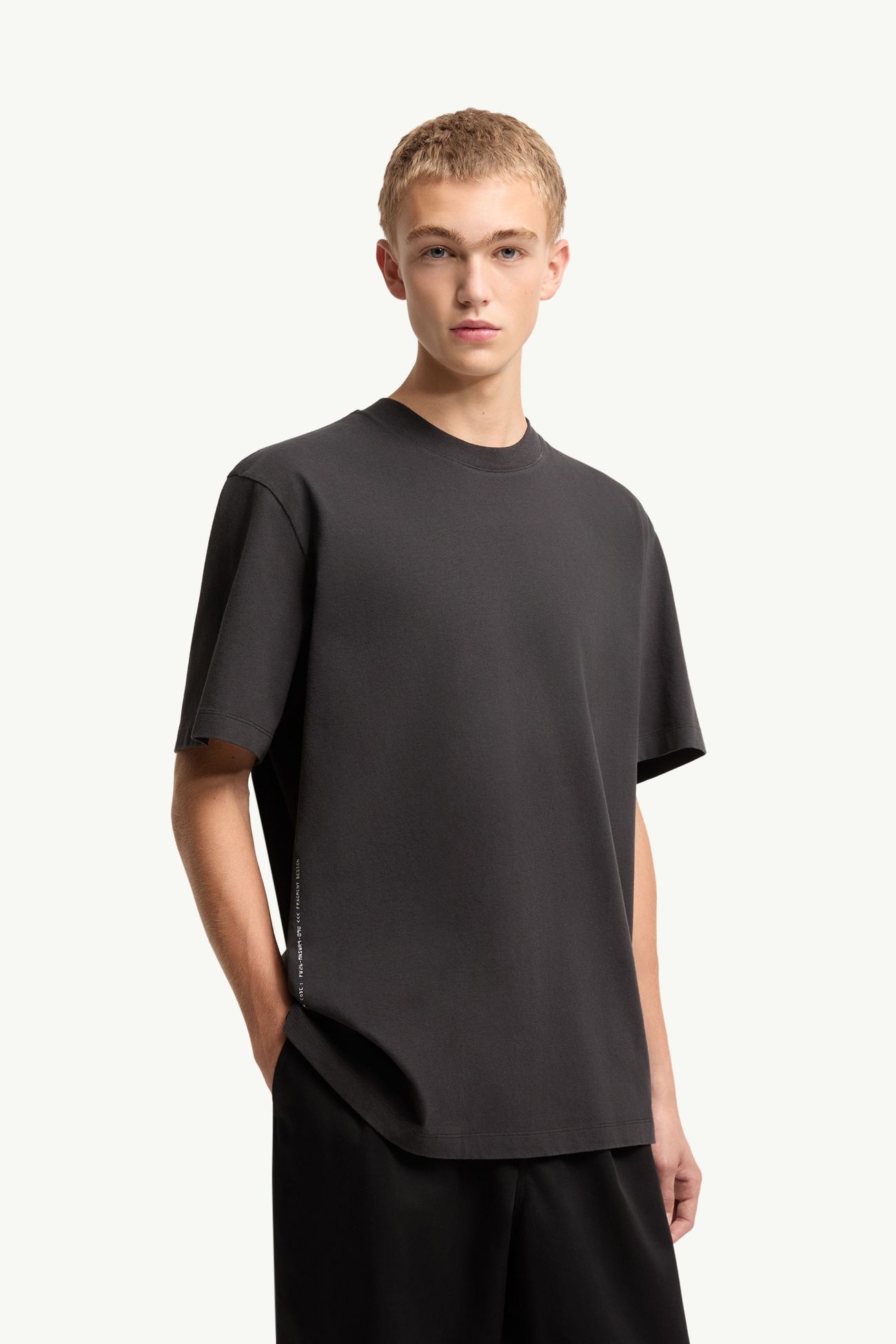 Moncler x Fragment Logo Cotton T-Shirt Men Black Moncler 3