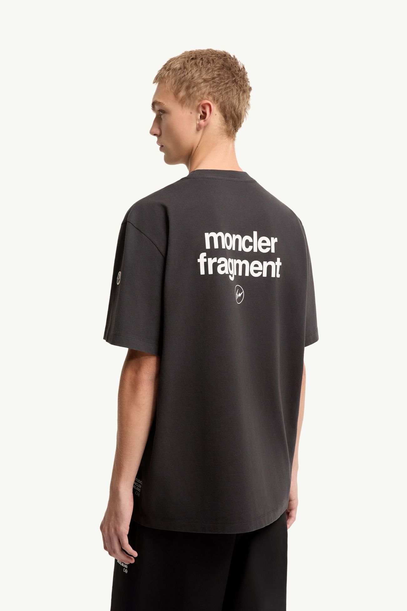 Moncler x Fragment男士标识棉质T恤 男士 黑色 Moncler 4