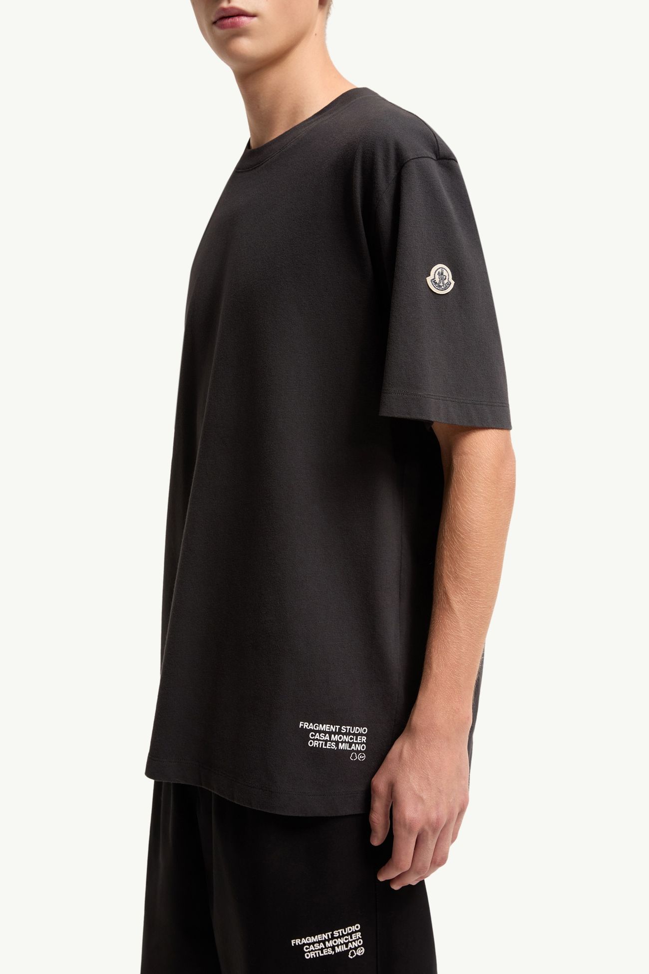 Moncler x Fragment標誌棉質T恤 男士 黑色 Moncler 5