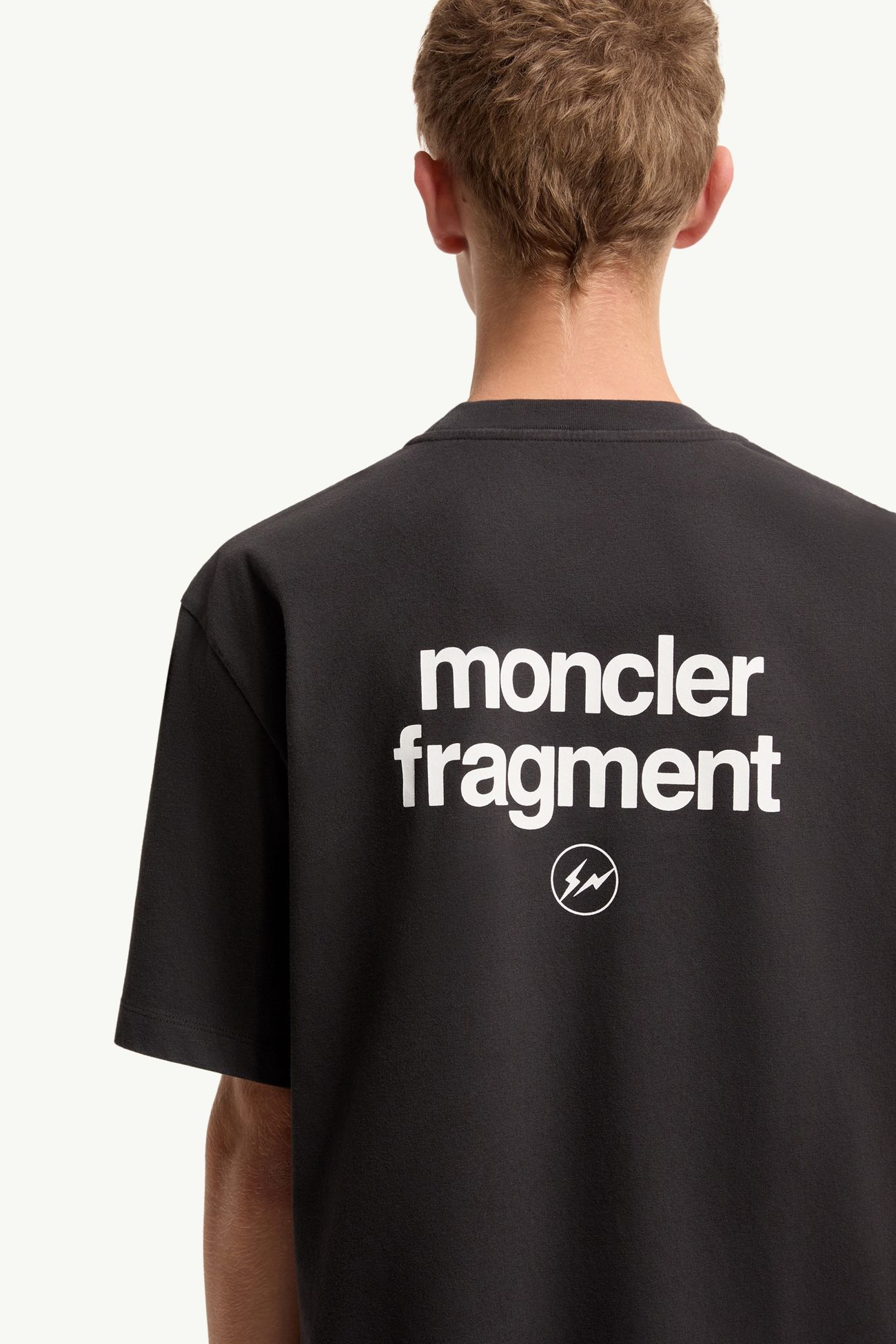 Moncler x Fragment標誌棉質T恤 男士 黑色 Moncler 6