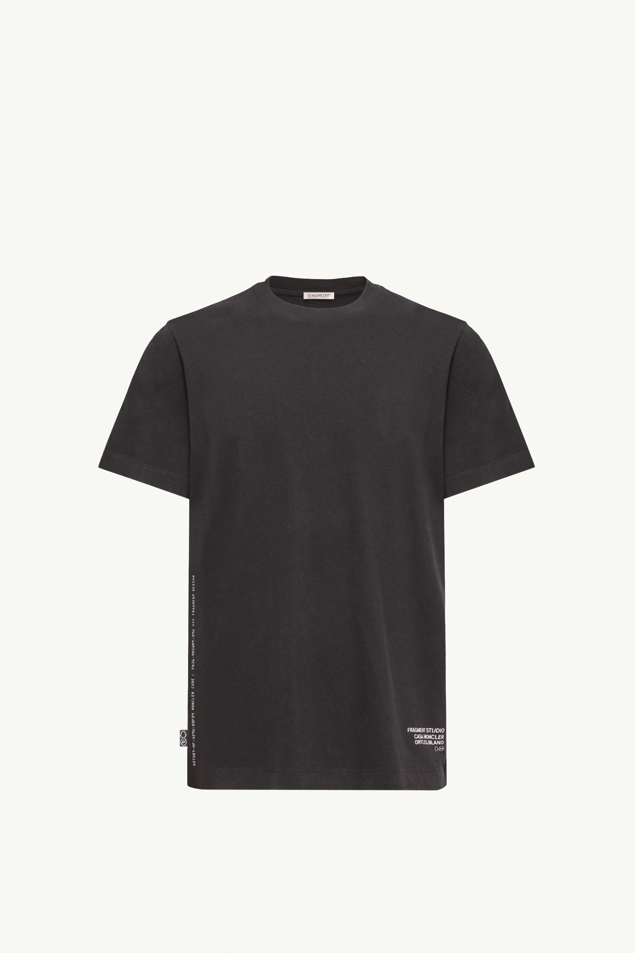 Camiseta de algodón con logotipo Moncler x Fragment Hombre Negro Moncler 2