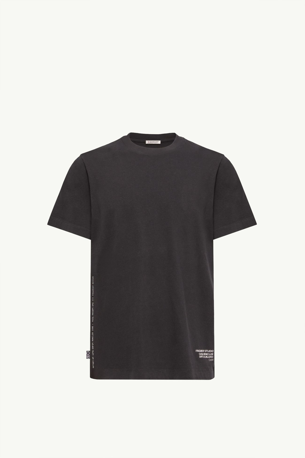 Moncler x Fragment Logo Cotton T-Shirt Men Black Moncler 2