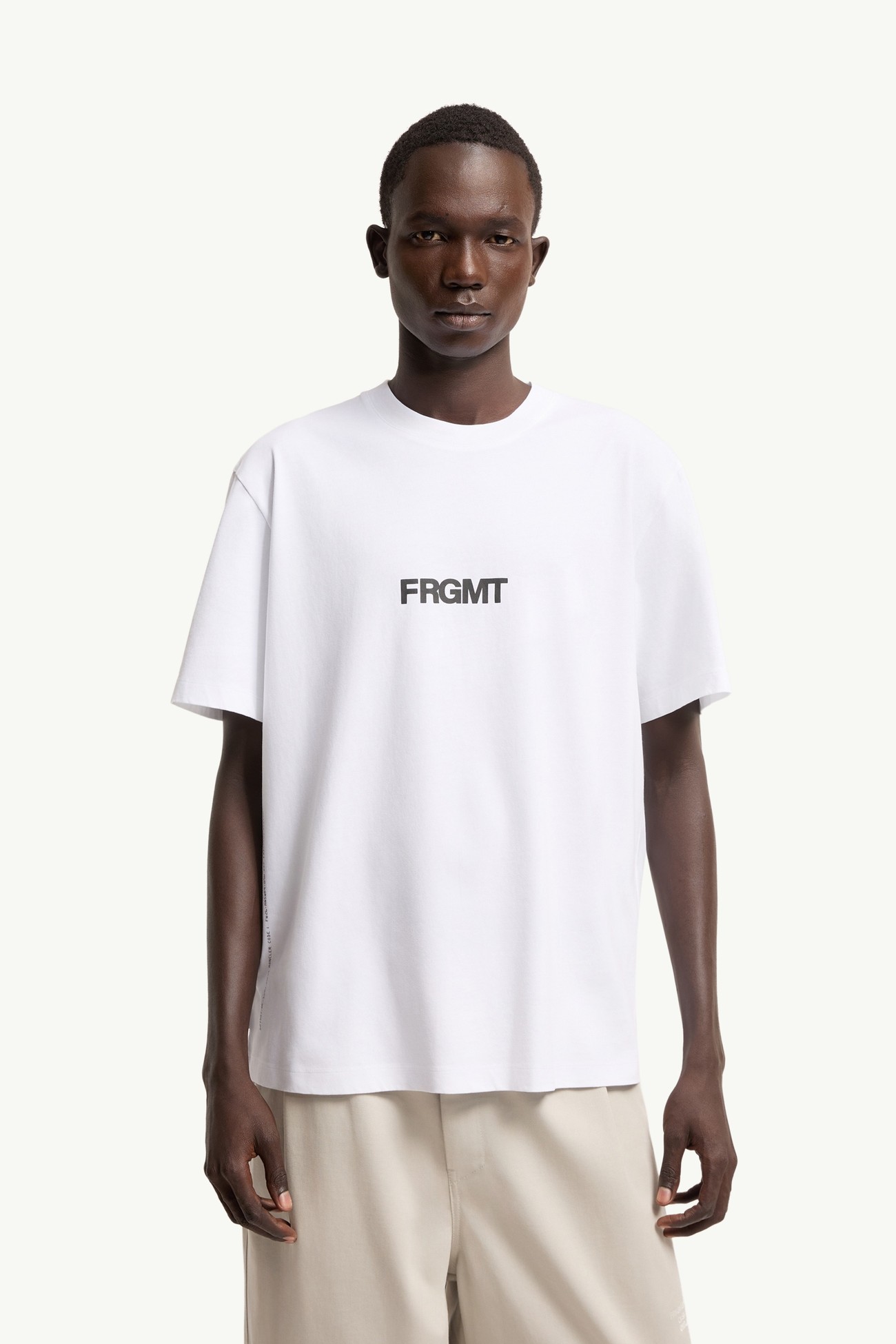 T-shirt in cotone con stampa cane Moncler x Fragment Uomo Bianco Moncler 3