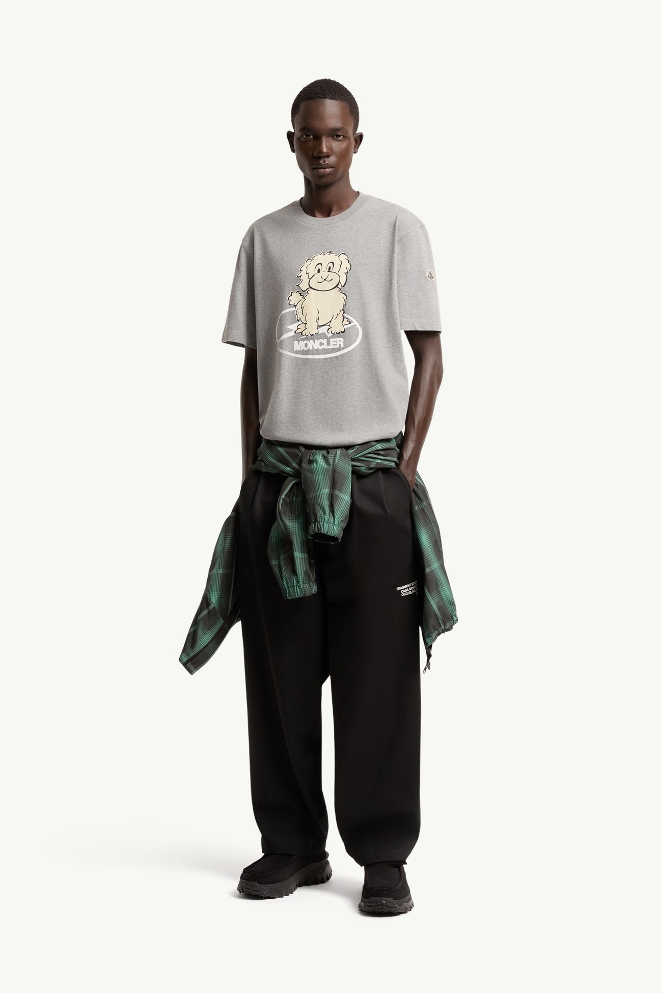 Camiseta de algodón Moncler x Fragment Hombre Gris Moncler 0