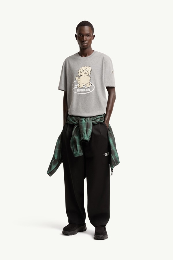 Camiseta de algodón Moncler x Fragment Hombre Gris Moncler 0