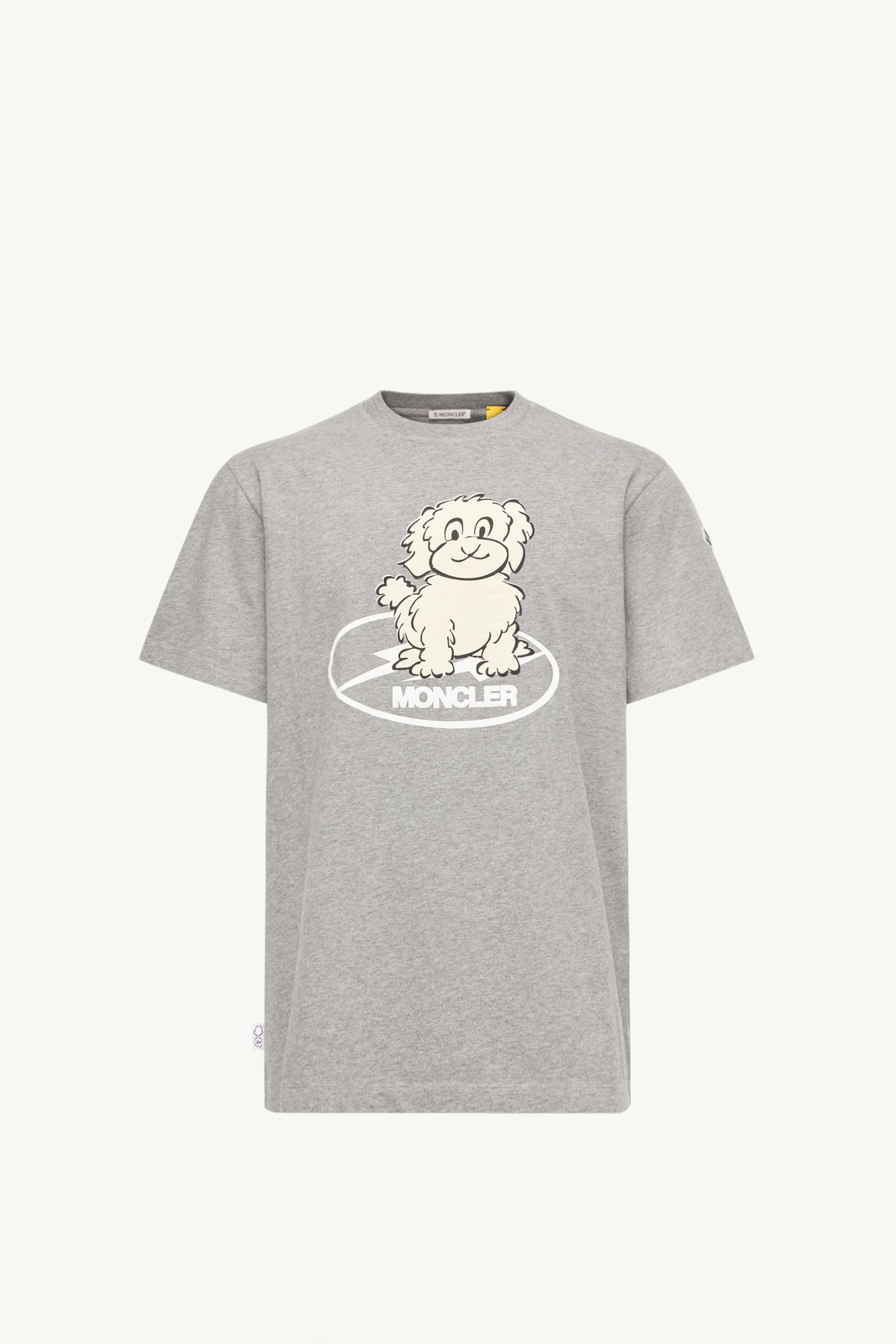 Moncler x Fragment Dog Print Cotton T-Shirt Men Gray Moncler, 1 of 0