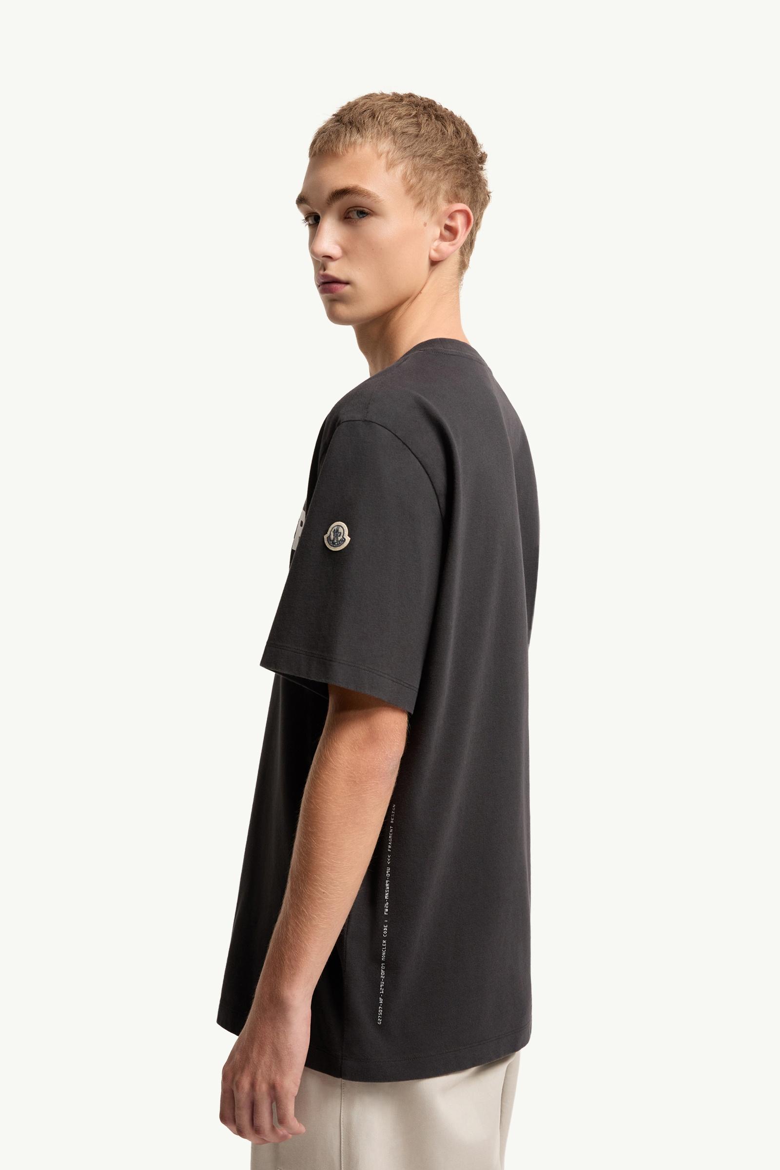 Black Moncler x Fragment Dog Print Cotton T-Shirt - Moncler x
