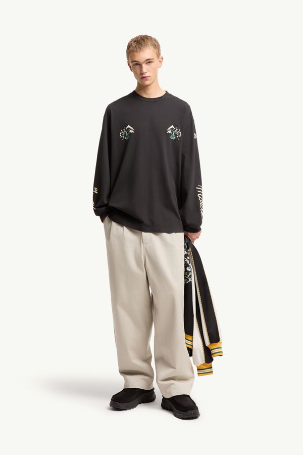 Moncler x Fragment Langarm-T-Shirt Herren Schwarz Moncler 0