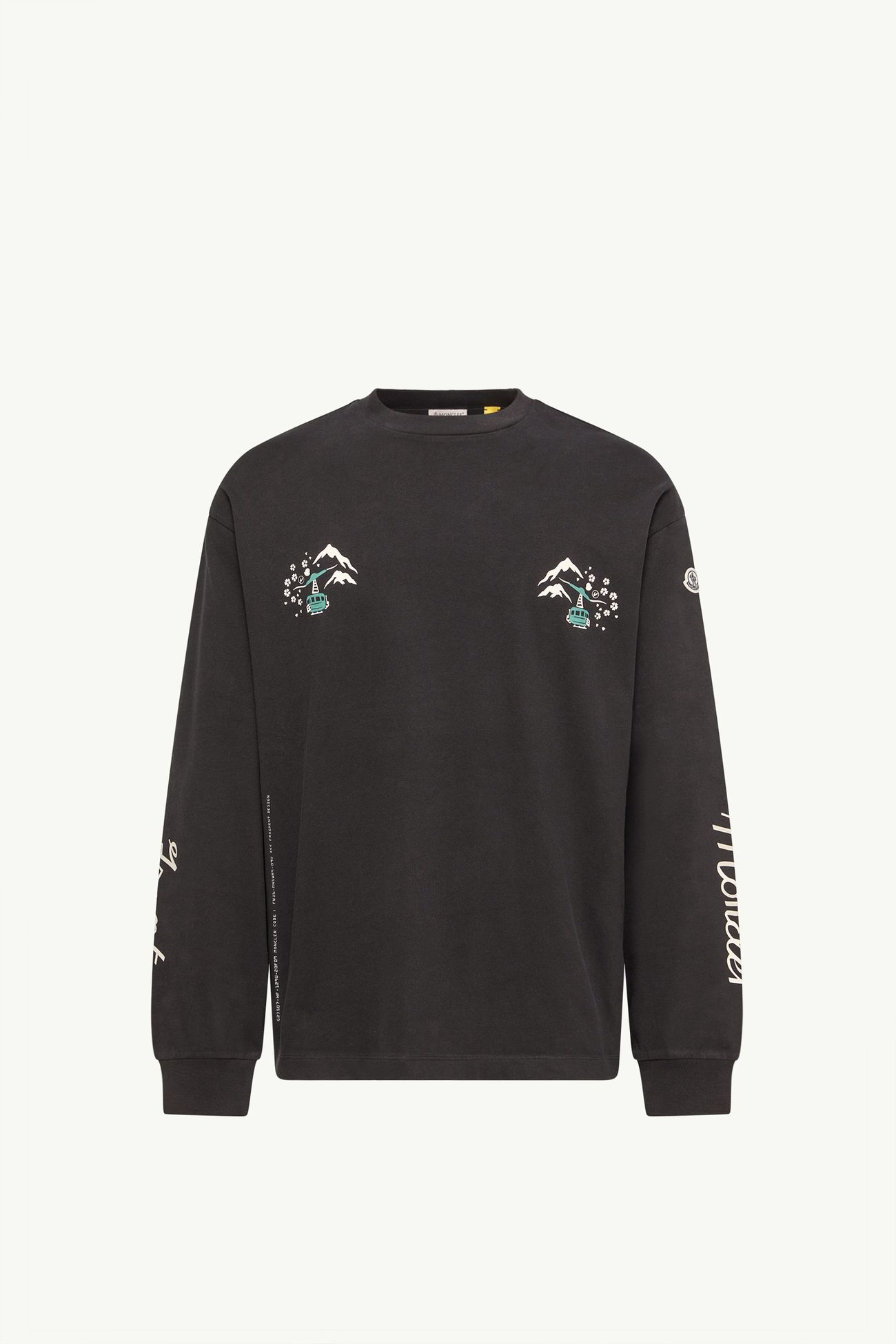 Moncler x Fragment Long Sleeve T-Shirt Men Black Moncler 2