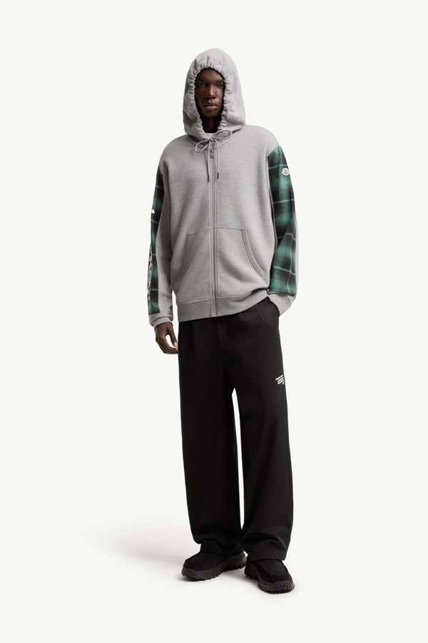 Felpa con zip e cappuccio Moncler x Fragment Uomo Grigio Moncler 0