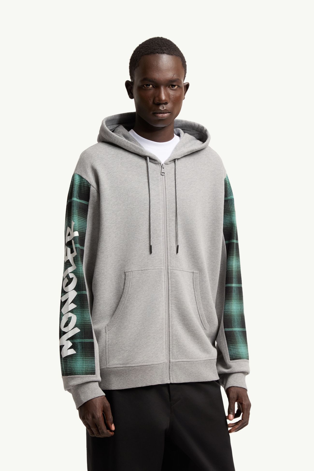 Moncler x Fragment男士拉链连帽卫衣 男士 灰色 Moncler 3