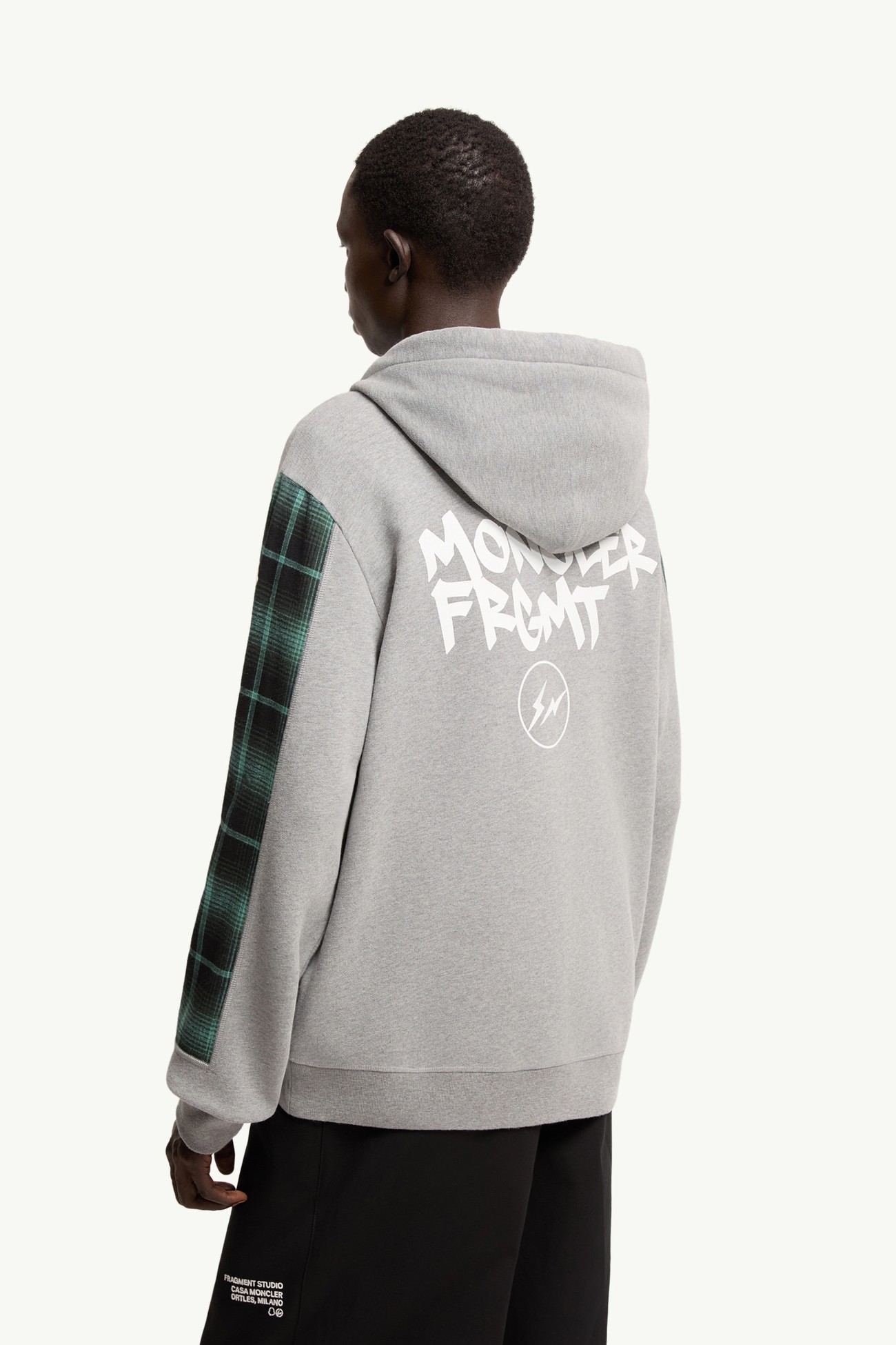 Felpa con zip e cappuccio Moncler x Fragment Uomo Grigio Moncler 4