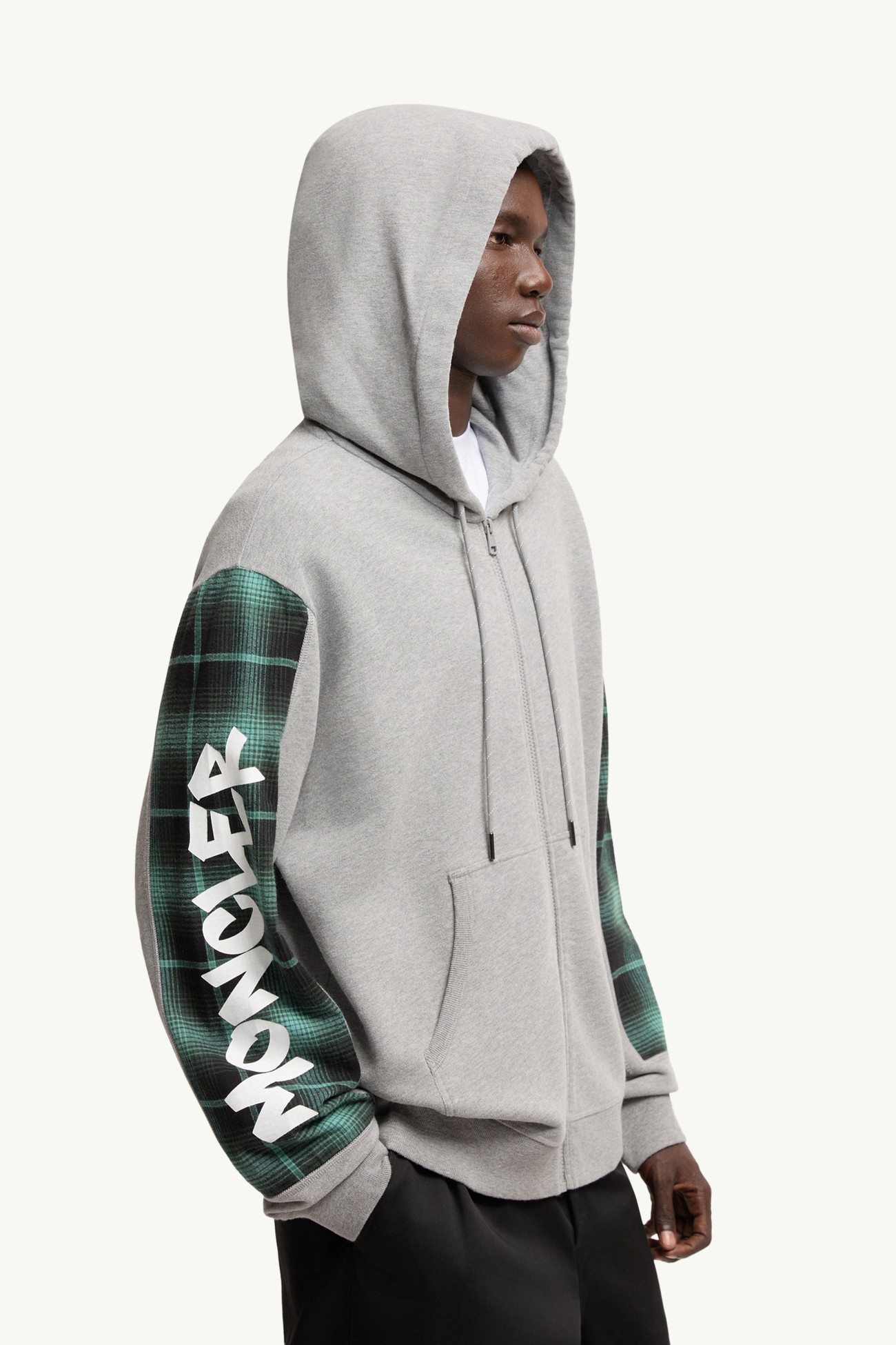 Felpa con zip e cappuccio Moncler x Fragment Uomo Grigio Moncler 5