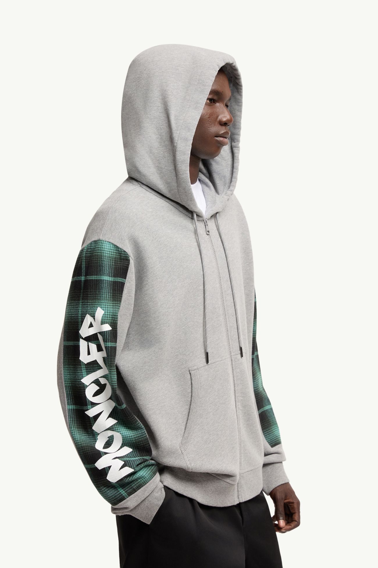 Moncler x Fragment拉鏈連帽衫 男士 灰色 Moncler 5