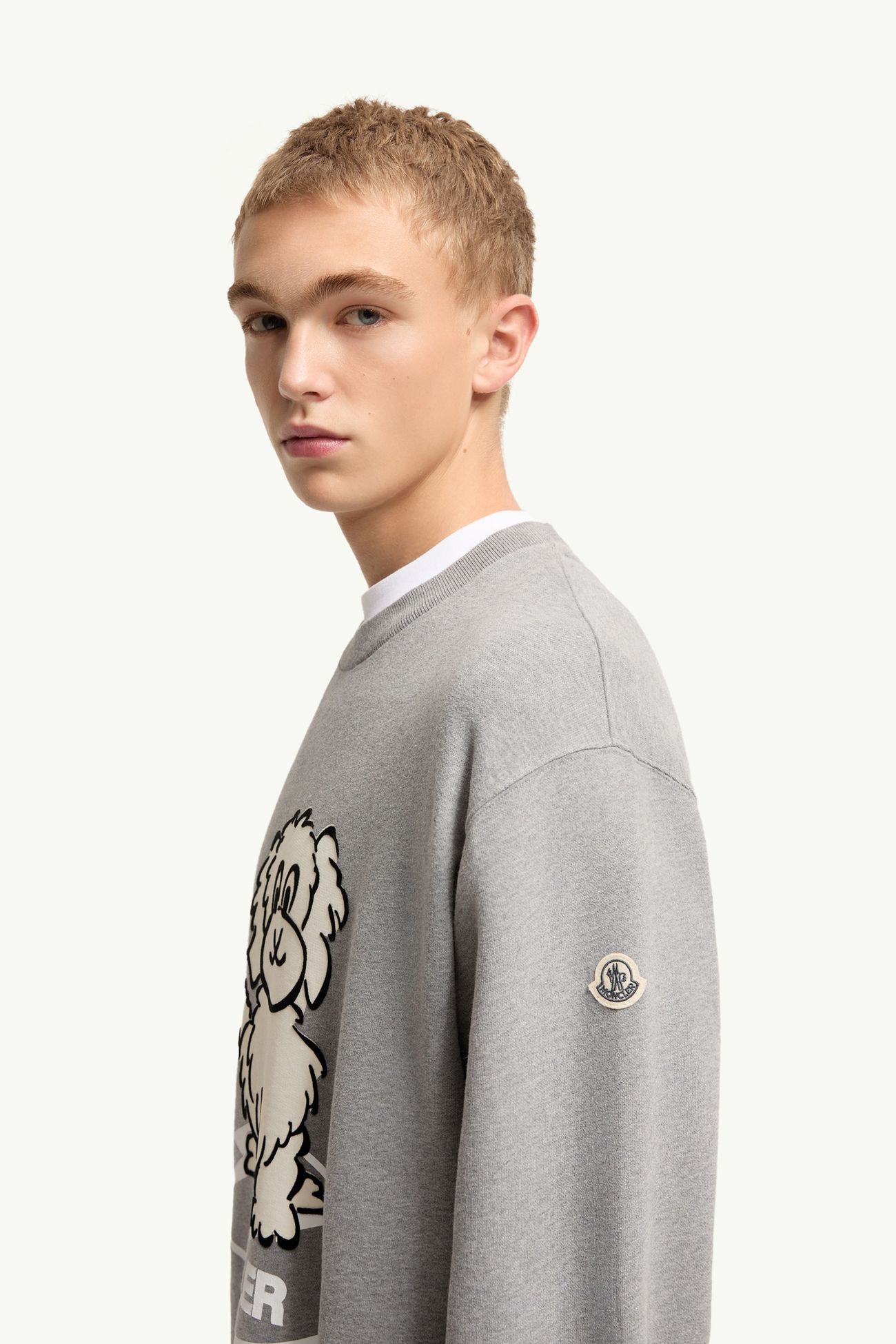 Moncler x Fragment小狗印花棉質衛衣 男士 灰色 Moncler 1