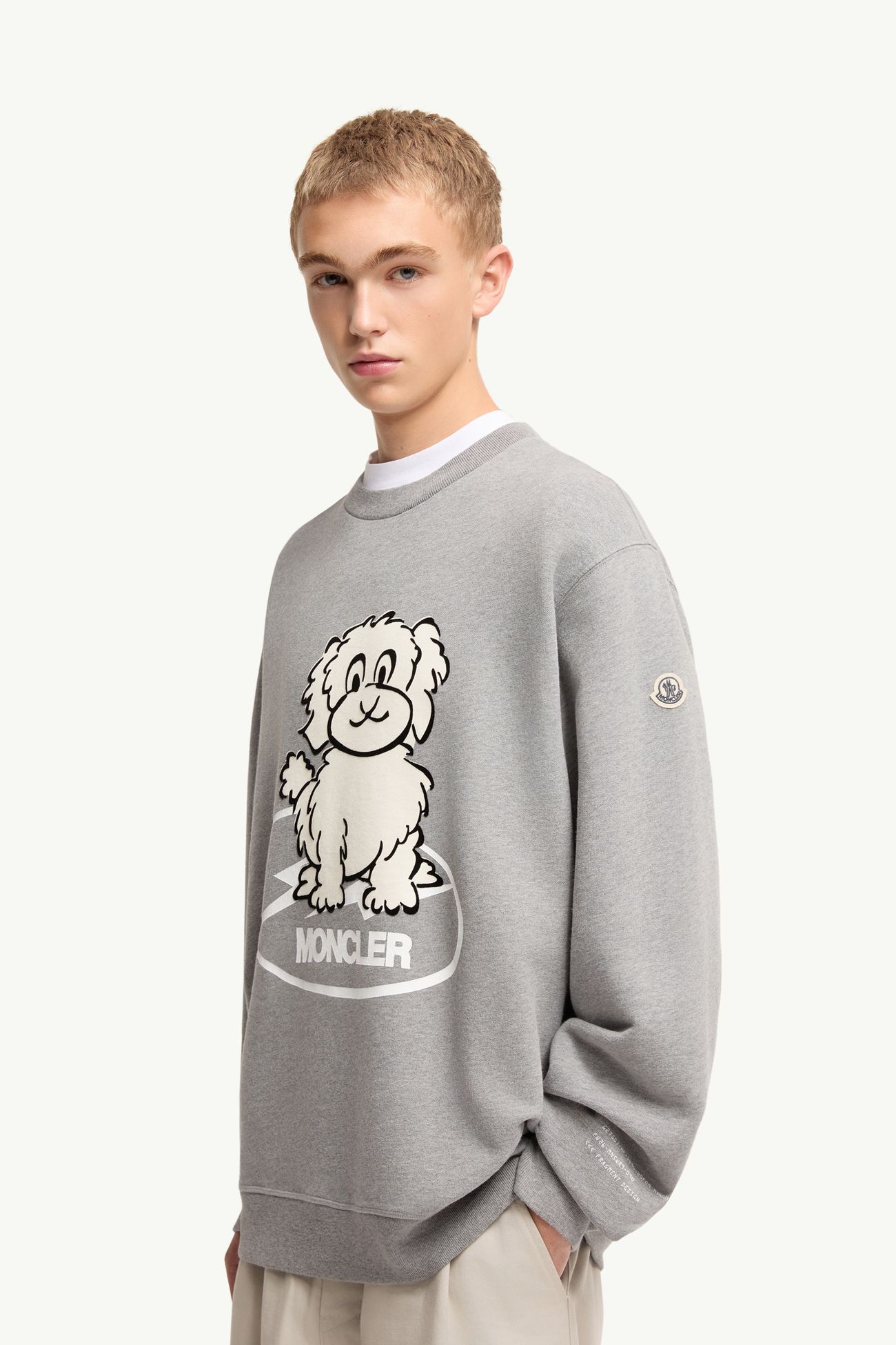Moncler x Fragment小狗印花棉質衛衣 男士 灰色 Moncler 5