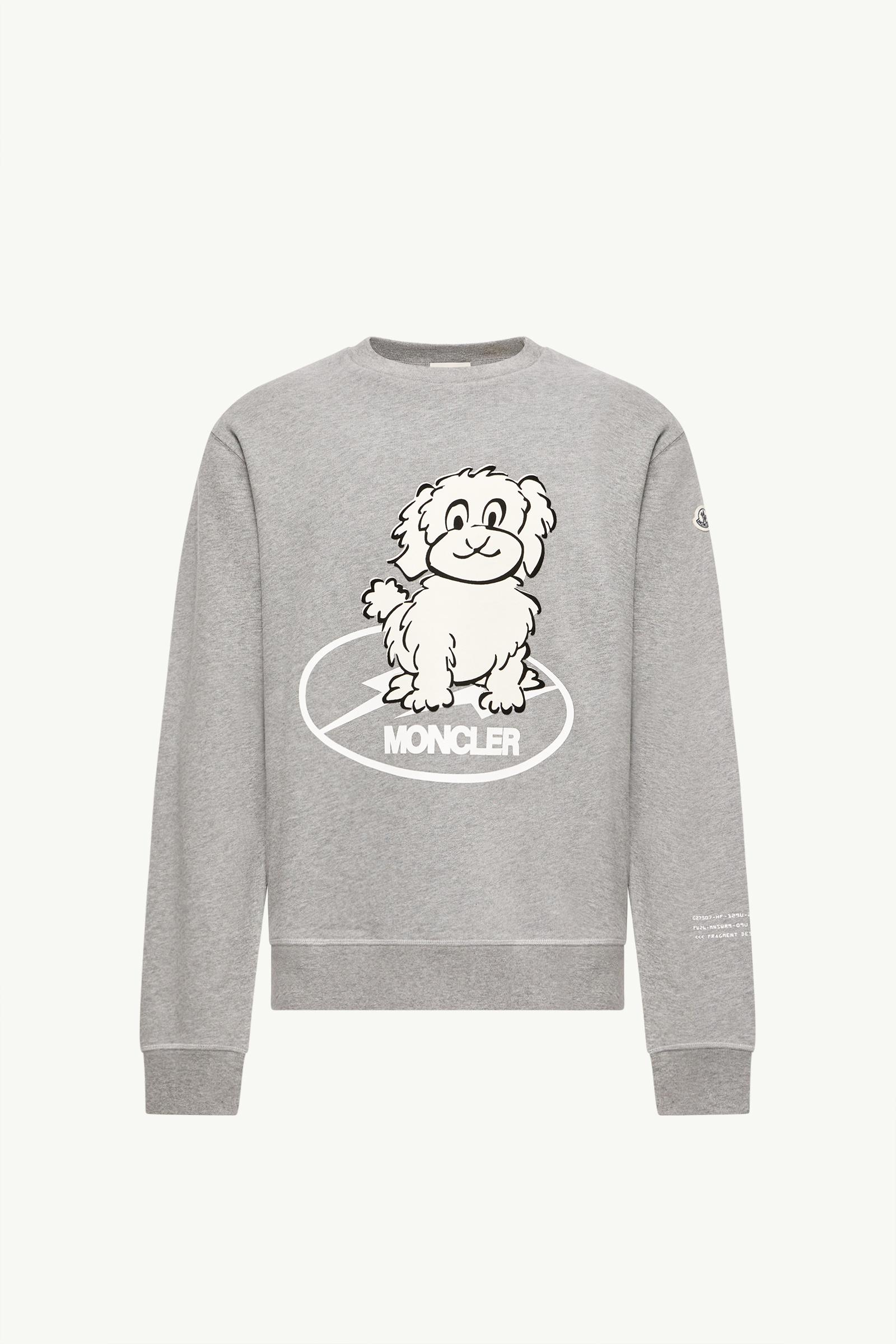 Moncler x Fragment Dog Print Cotton Sweatshirt Men Gray Moncler, 1 of 0
