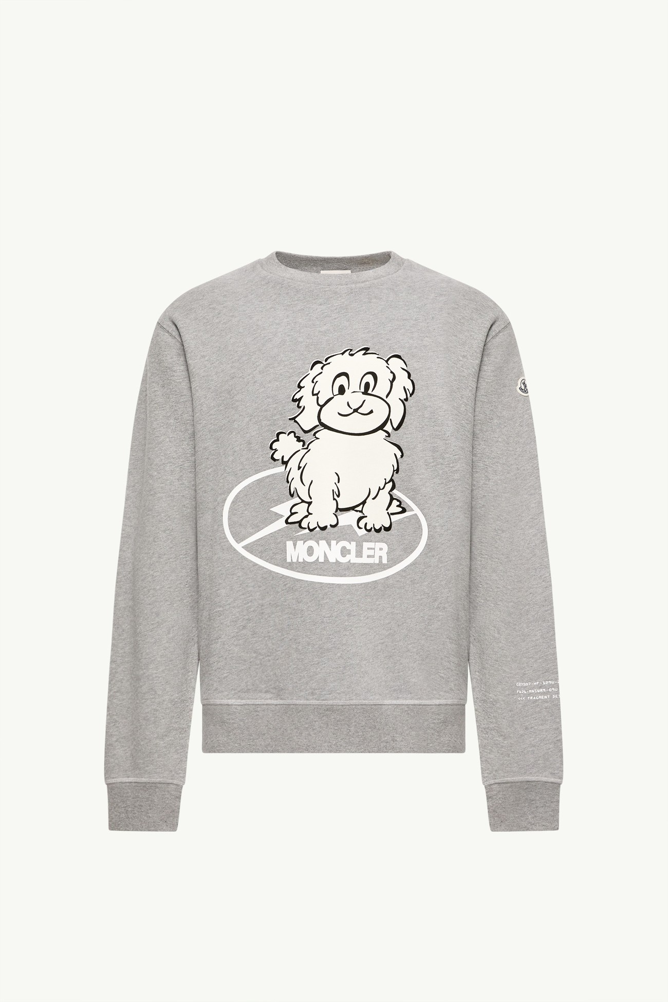 Sudadera de algodón con estampado de perro Moncler x Fragment Hombre Gris Moncler 2