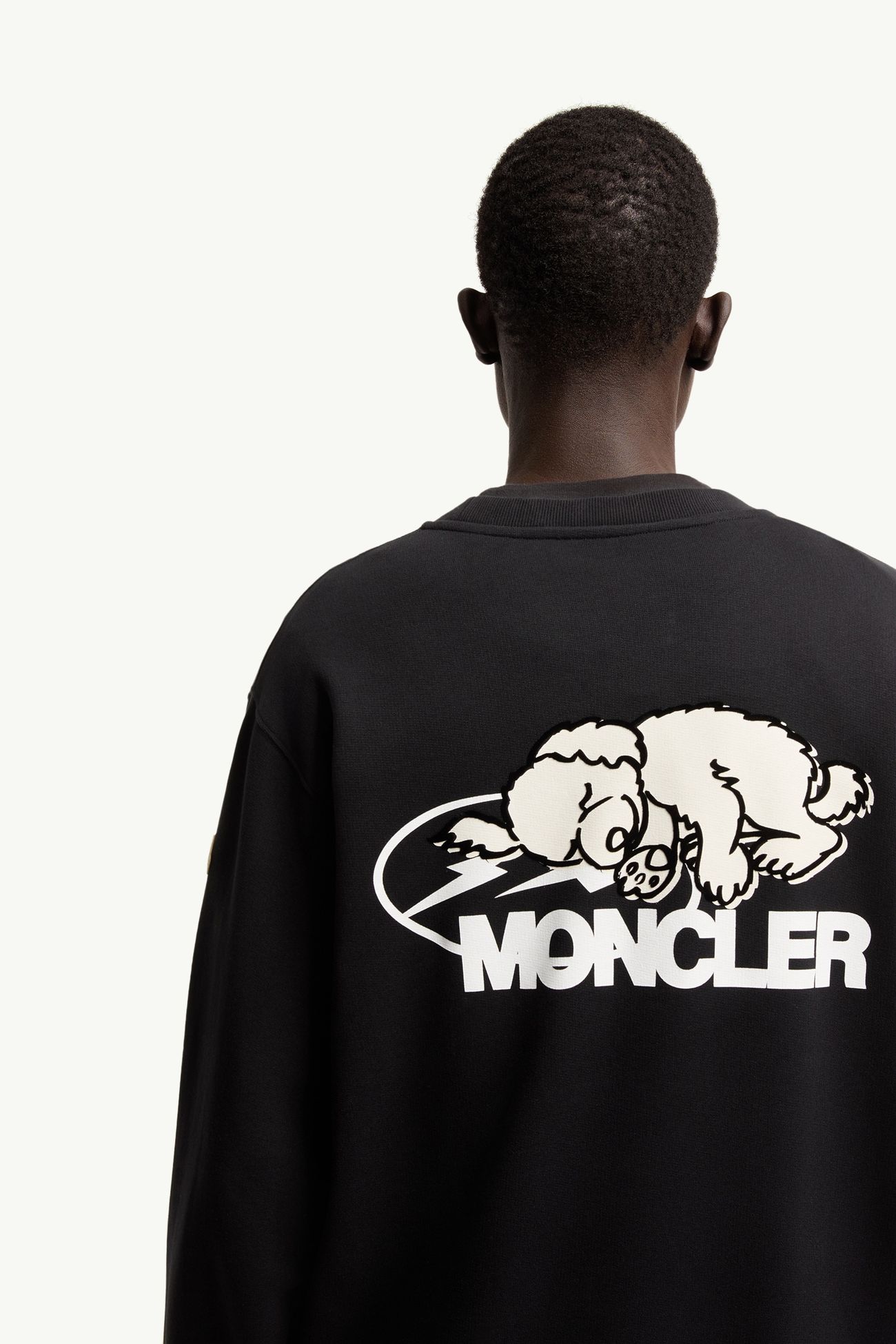 Moncler x Fragment 코튼 스웨트셔츠 남성 블랙 Moncler 6