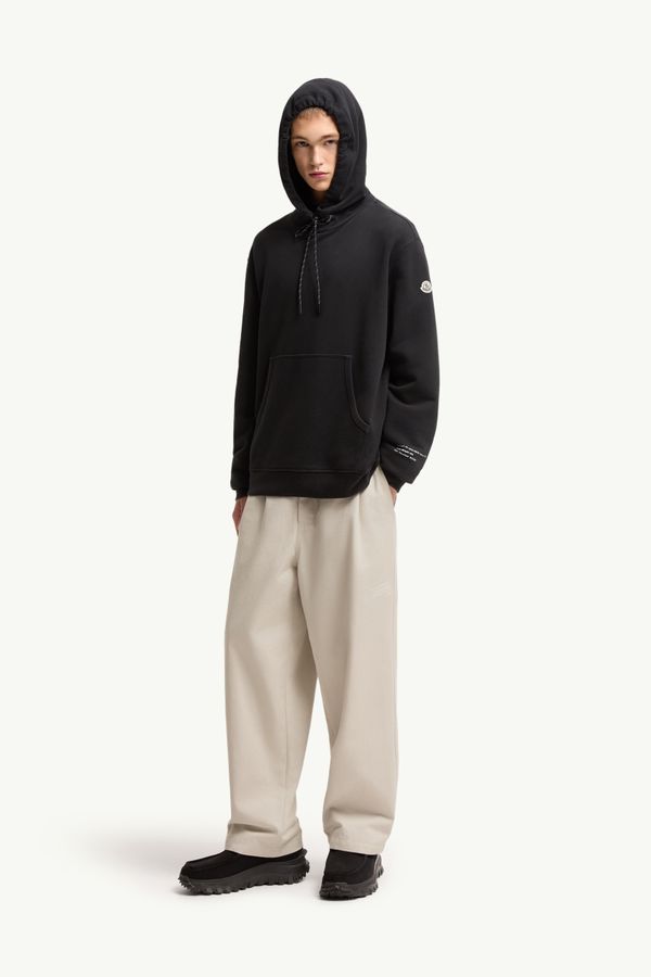 Moncler x Fragment標誌棉質連帽衫 男士 黑色 Moncler 0