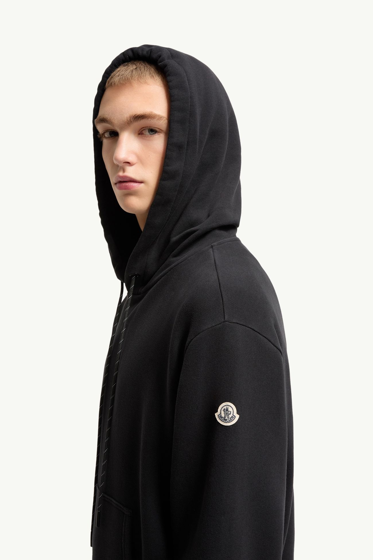 Moncler x Fragment標誌棉質連帽衫 男士 黑色 Moncler 1