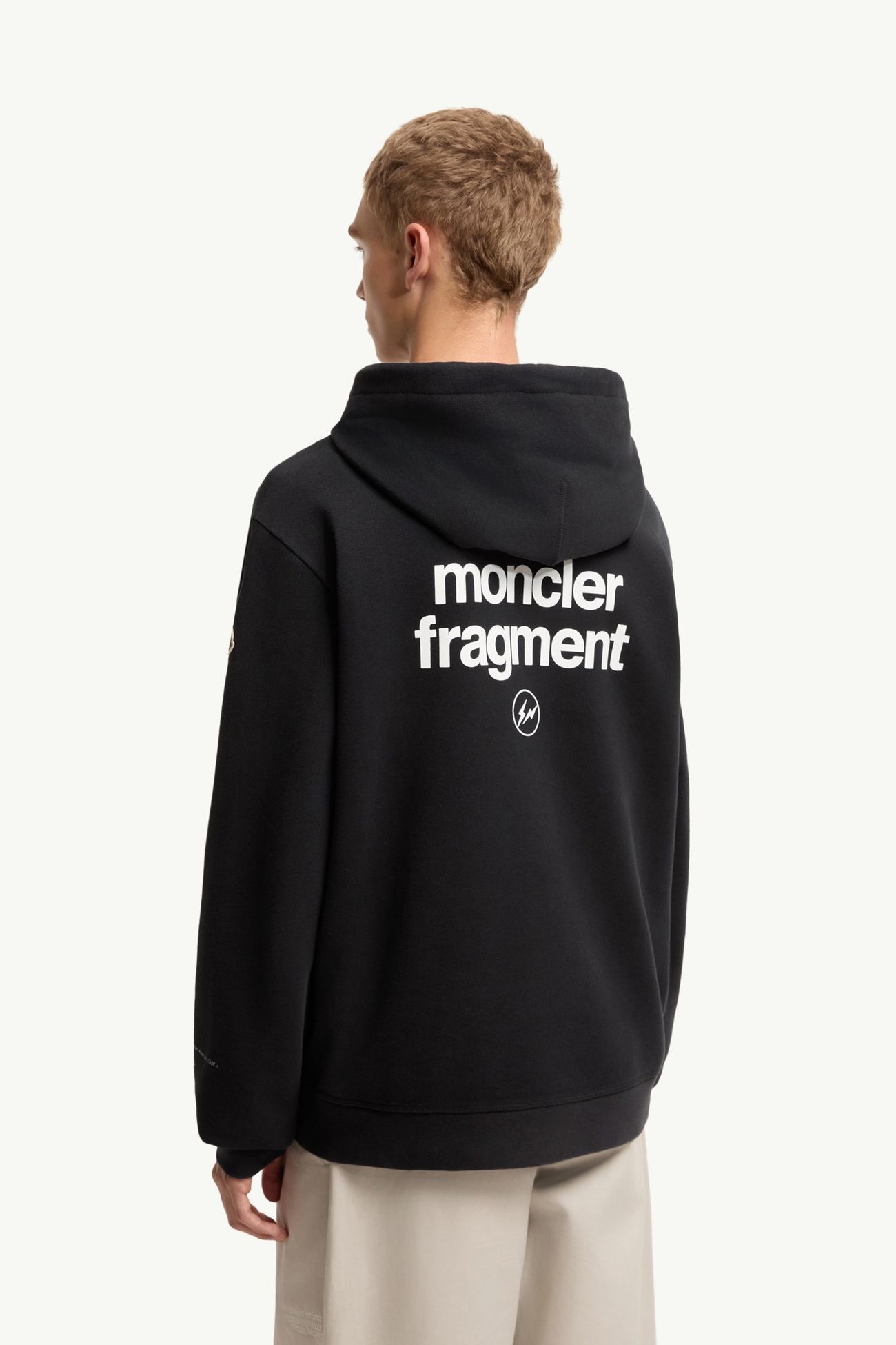 Moncler x Fragment標誌棉質連帽衫 男士 黑色 Moncler 4