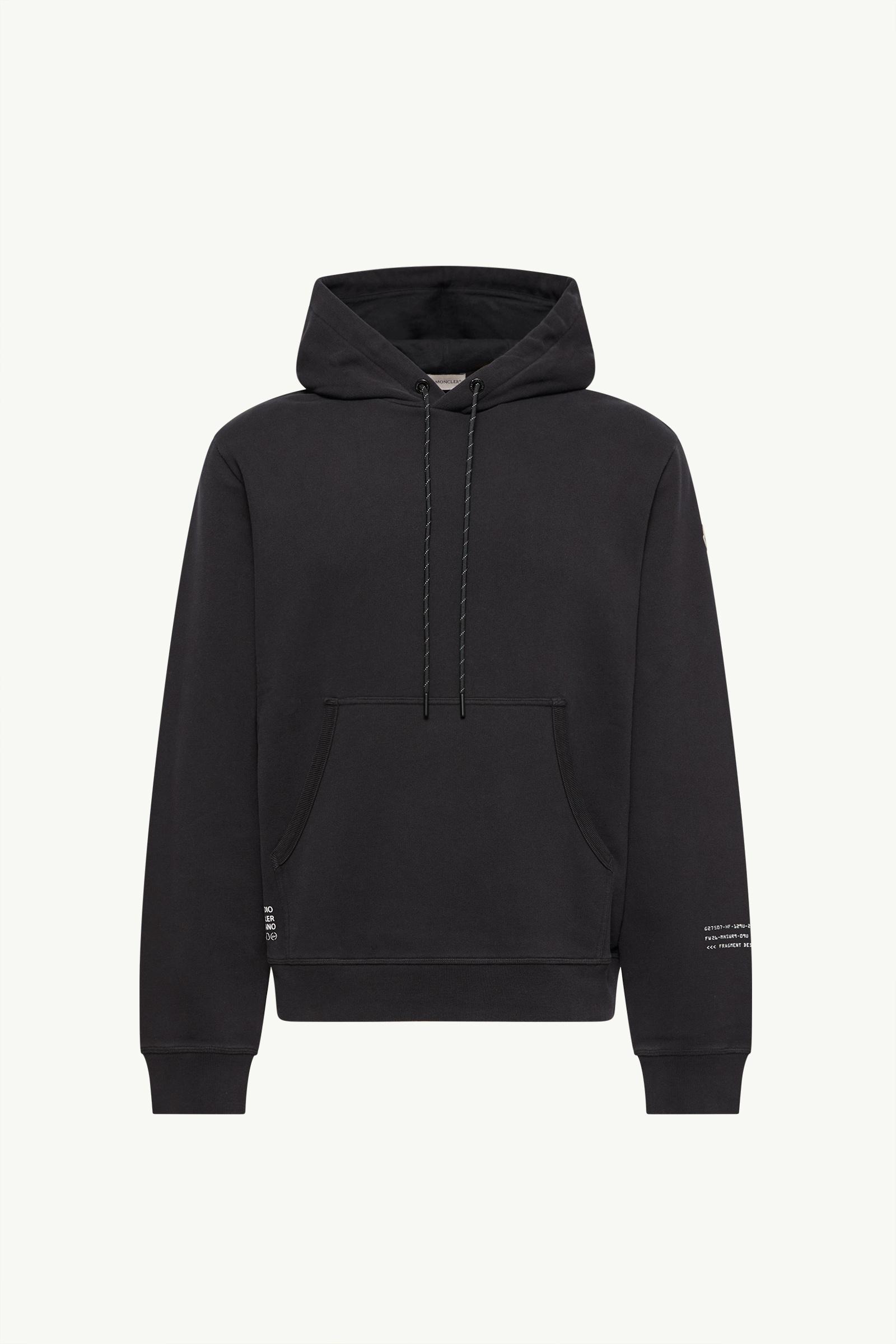 Moncler x Fragment標誌棉質連帽衫 男士 黑色 Moncler, 1 of 0