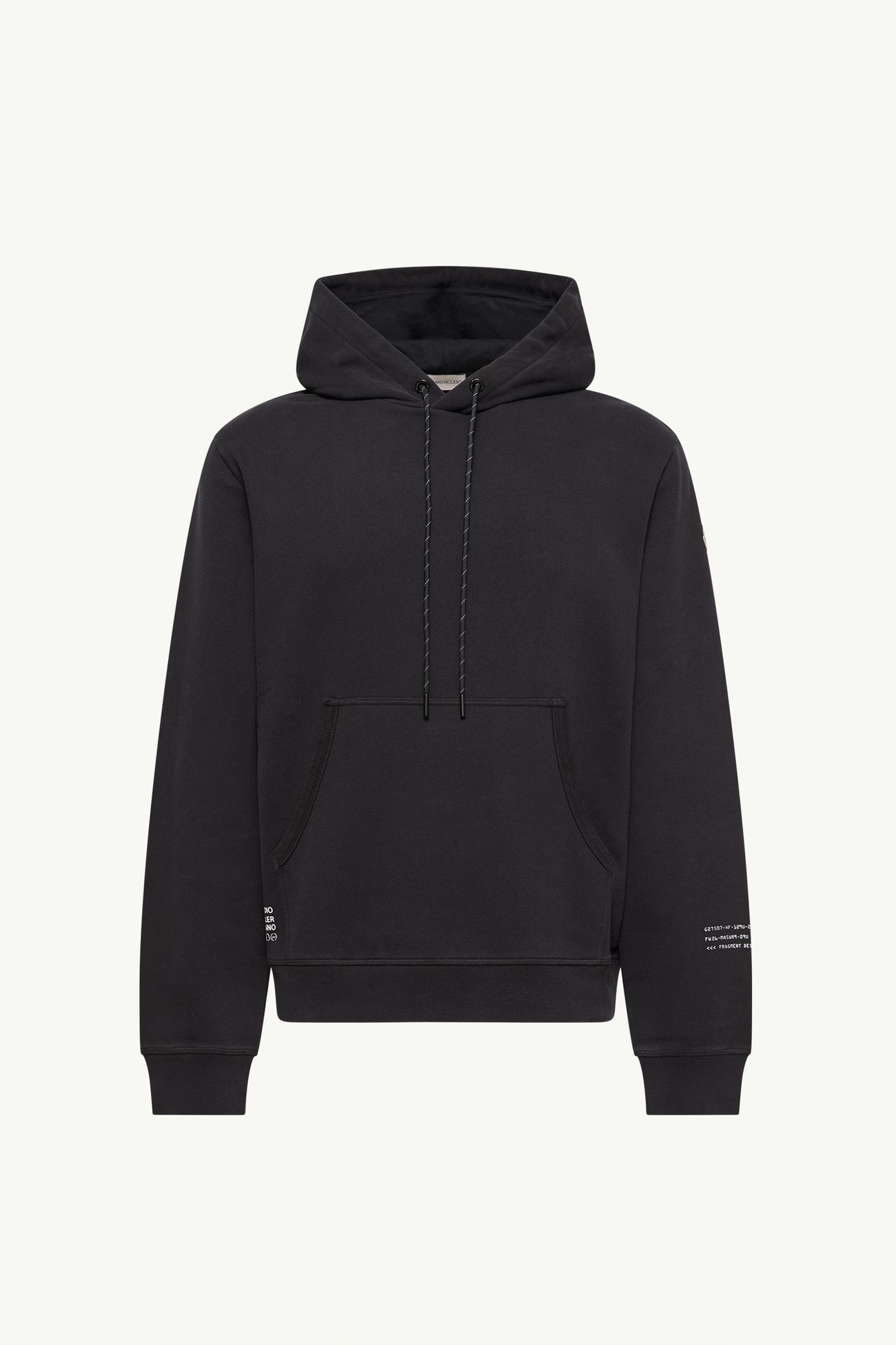 Moncler x Fragment標誌棉質連帽衫 男士 黑色 Moncler 2