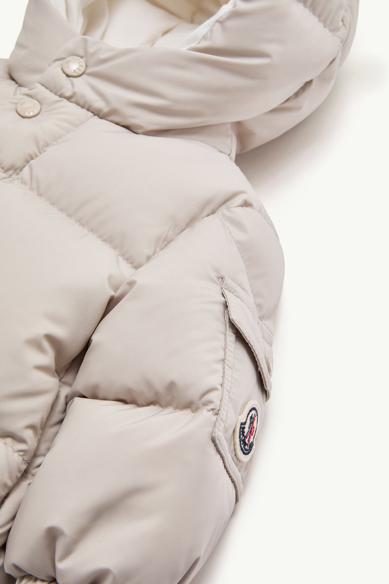 Jareth連帽短身羽絨外套 中性 淺米色 Moncler 3