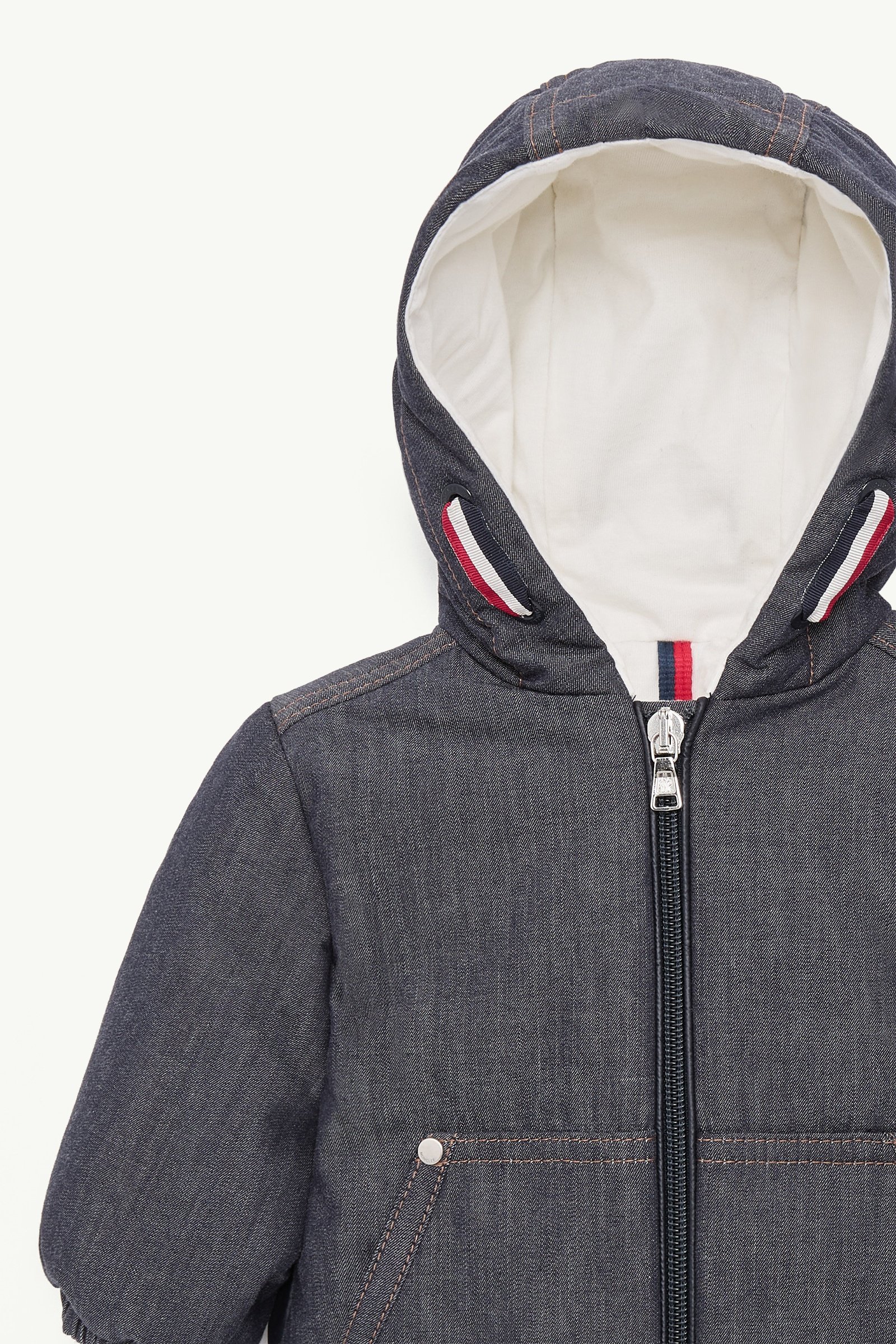 Dark Blue Alaric Denim Hooded Down Jacket - Outerwear for Children