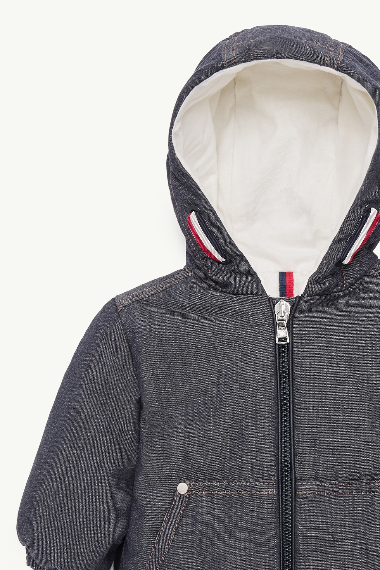 Doudoune à capuche en denim Alaric Garçon Bleu foncé Moncler 1