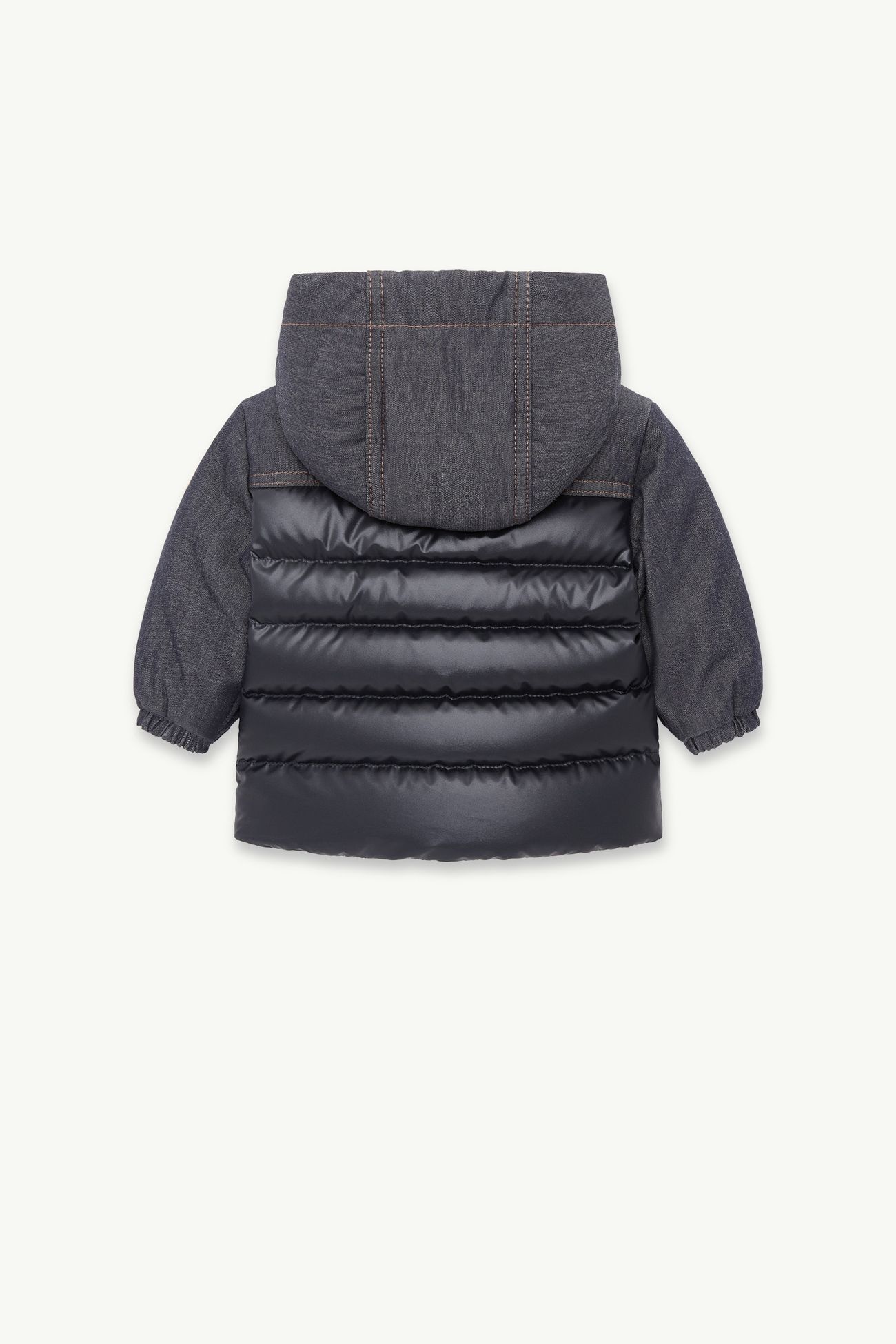 Alaric Denim Hooded Down Jacket Boy Dark Blue Moncler 2
