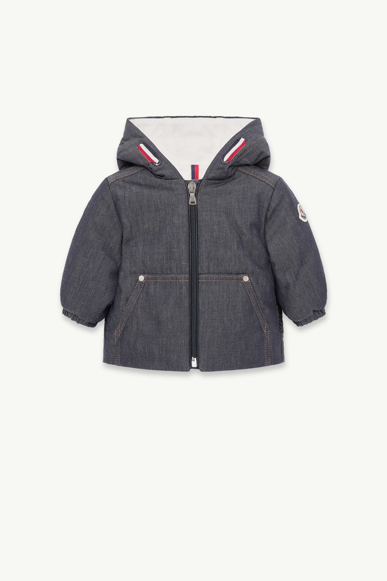 Alaric牛仔布連帽羽絨外套 男童 深藍色 Moncler 0
