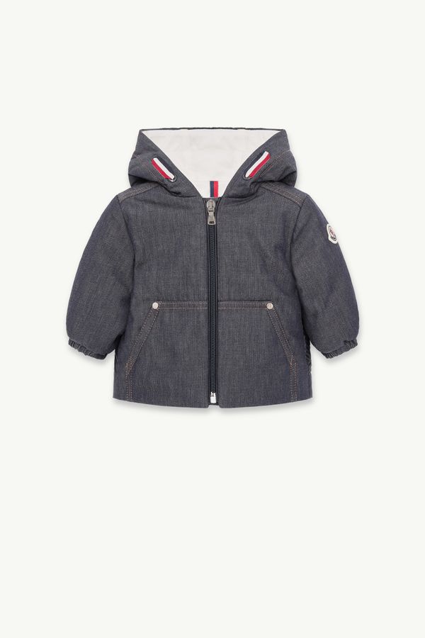 Piumino in denim Alaric con cappuccio Bambino Blu Scuro Moncler 0