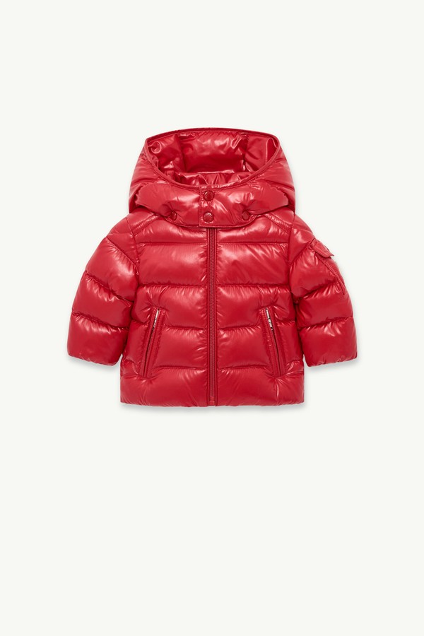 Moncler Maya男婴连帽短款羽绒夹克外套 男童 亮红色 Moncler 0