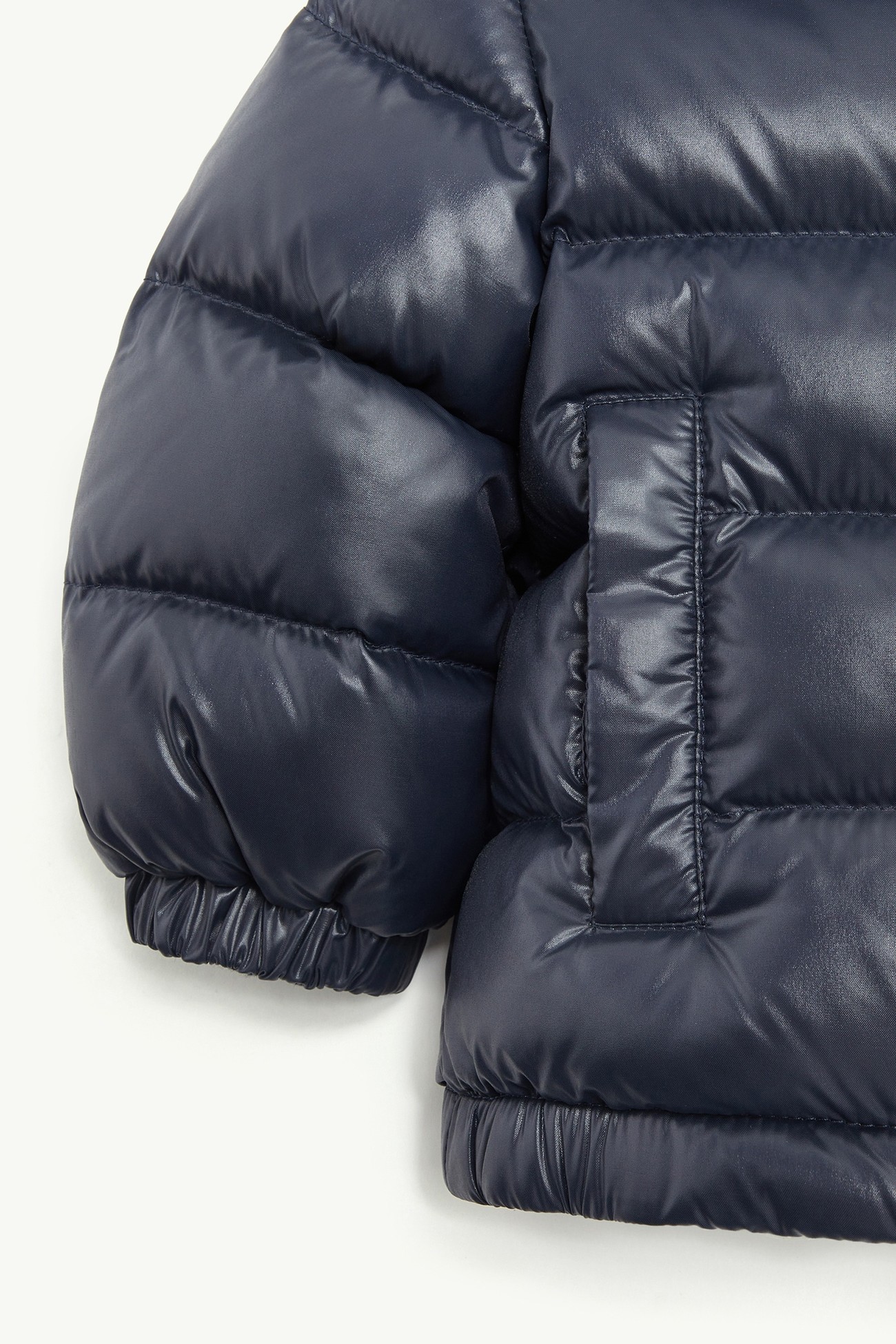 Piumino New Aubert con cappuccio Bambino Blu Navy Moncler 3