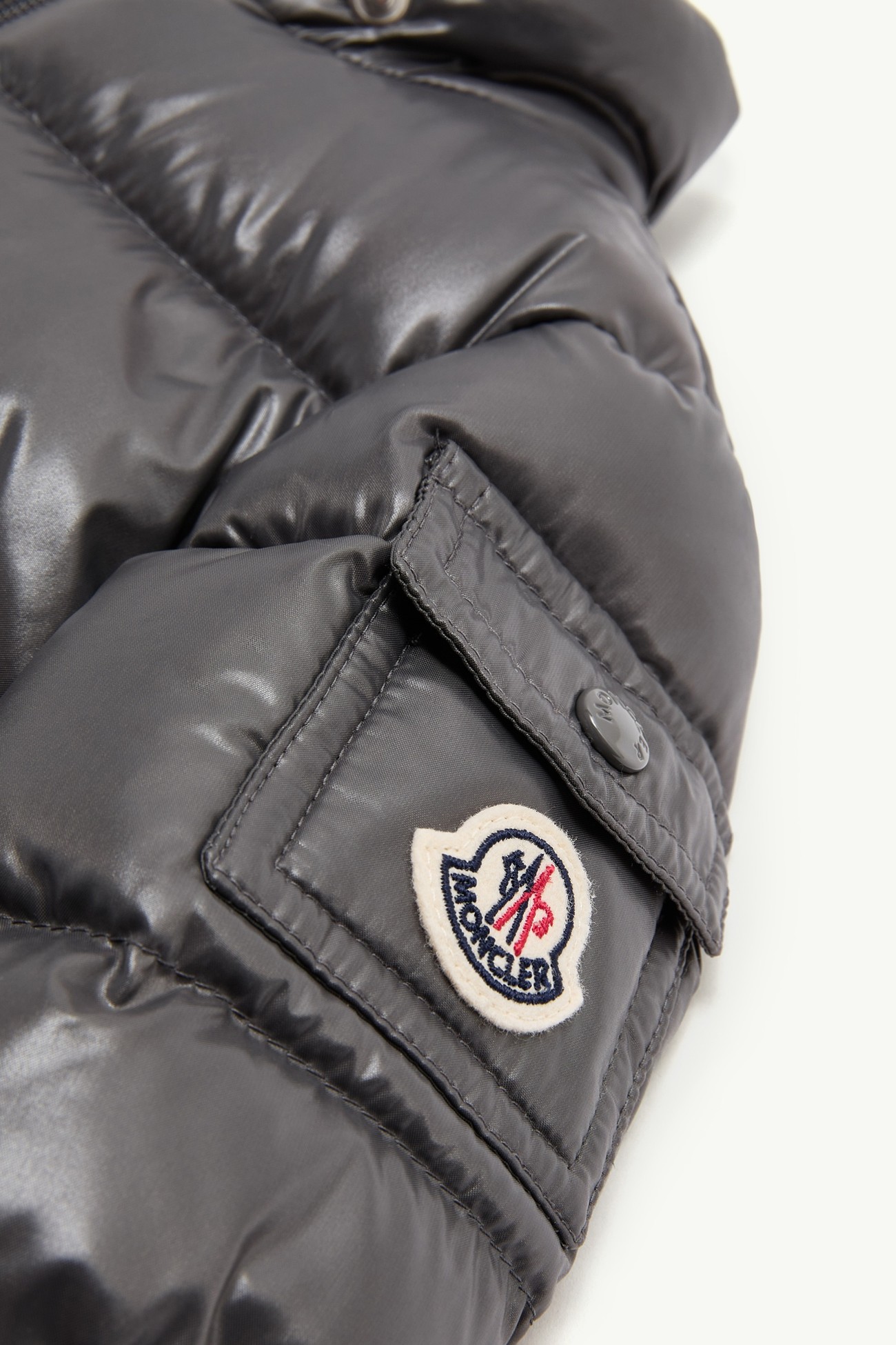 Maire Hooded Down jacket Girl Dark Gray Moncler 3