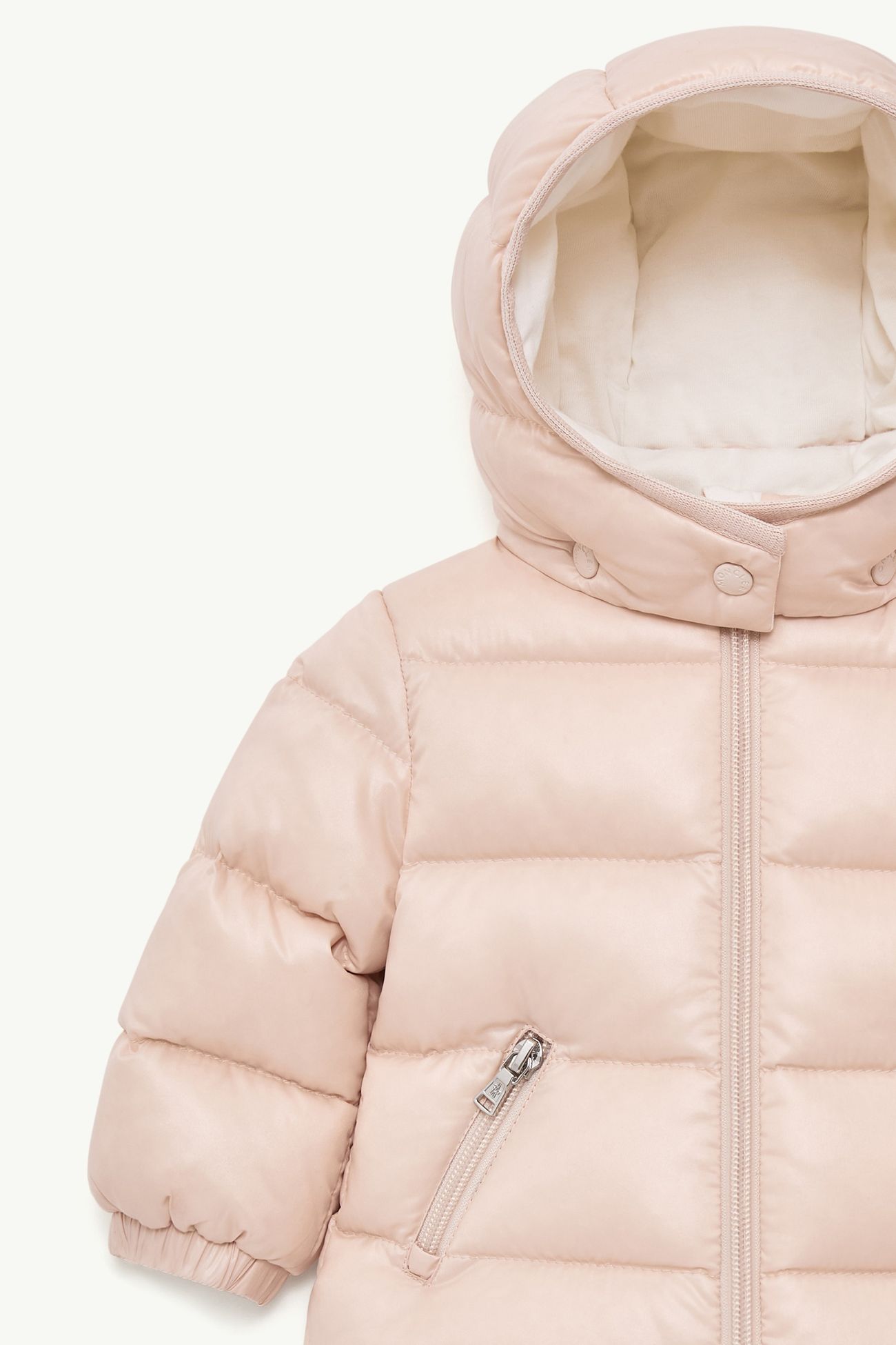 Bady Hooded Down Jacket Girl Light Pink Moncler 1