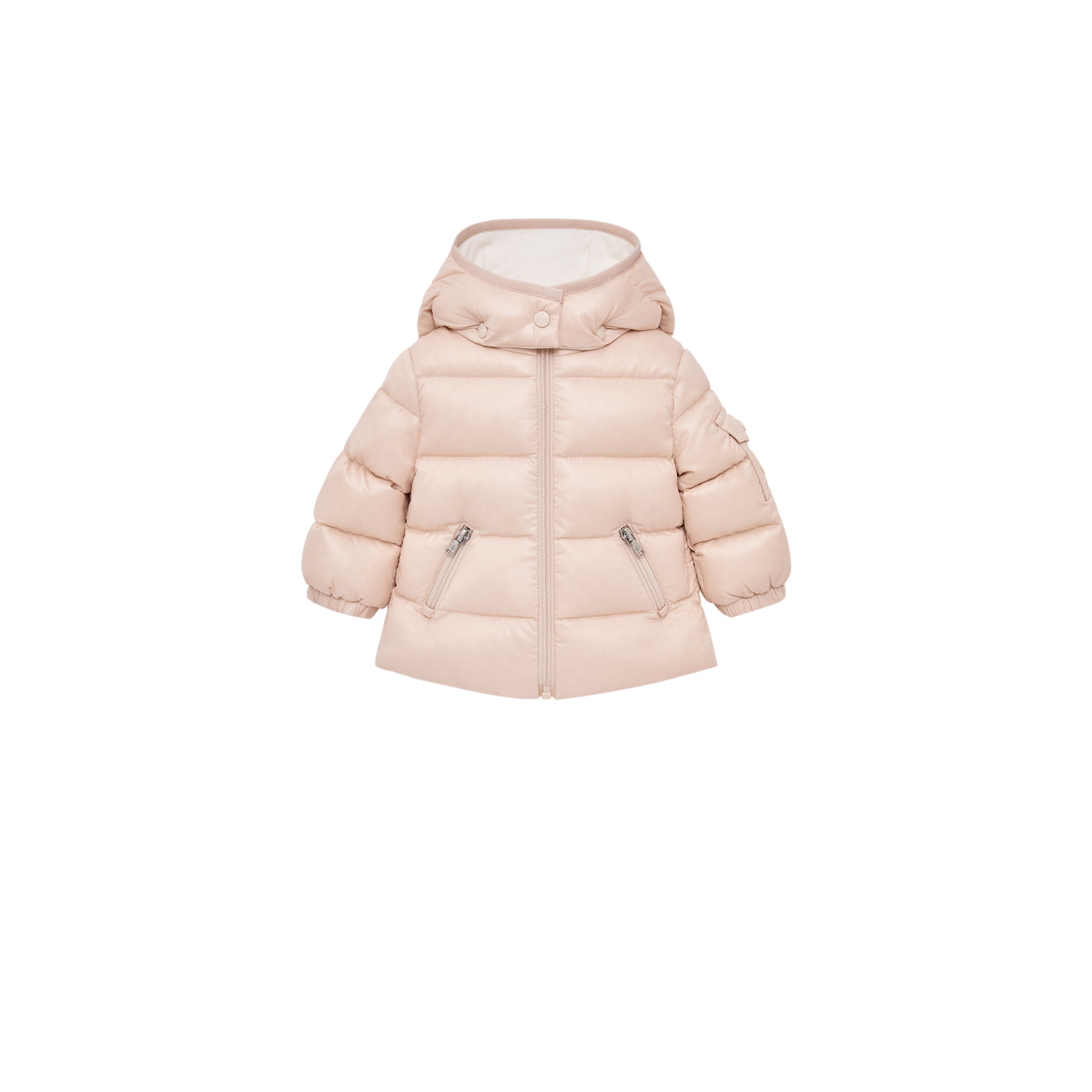 Moncler  Bady Hooded Down Jacket for Girls in Pink, Size: 9/12M