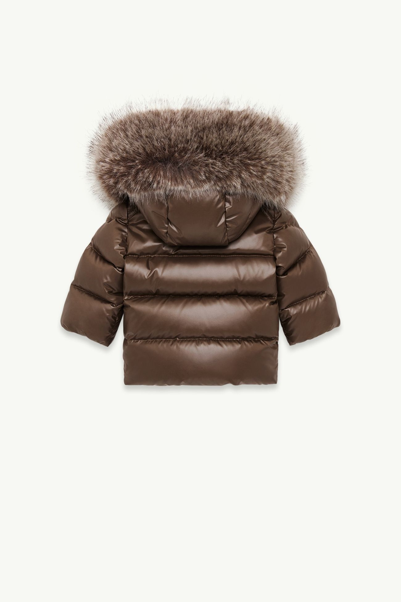 K2 Hooded Faux Fur-Trimmed Down Jacket Gender Neutral Brown Moncler 2