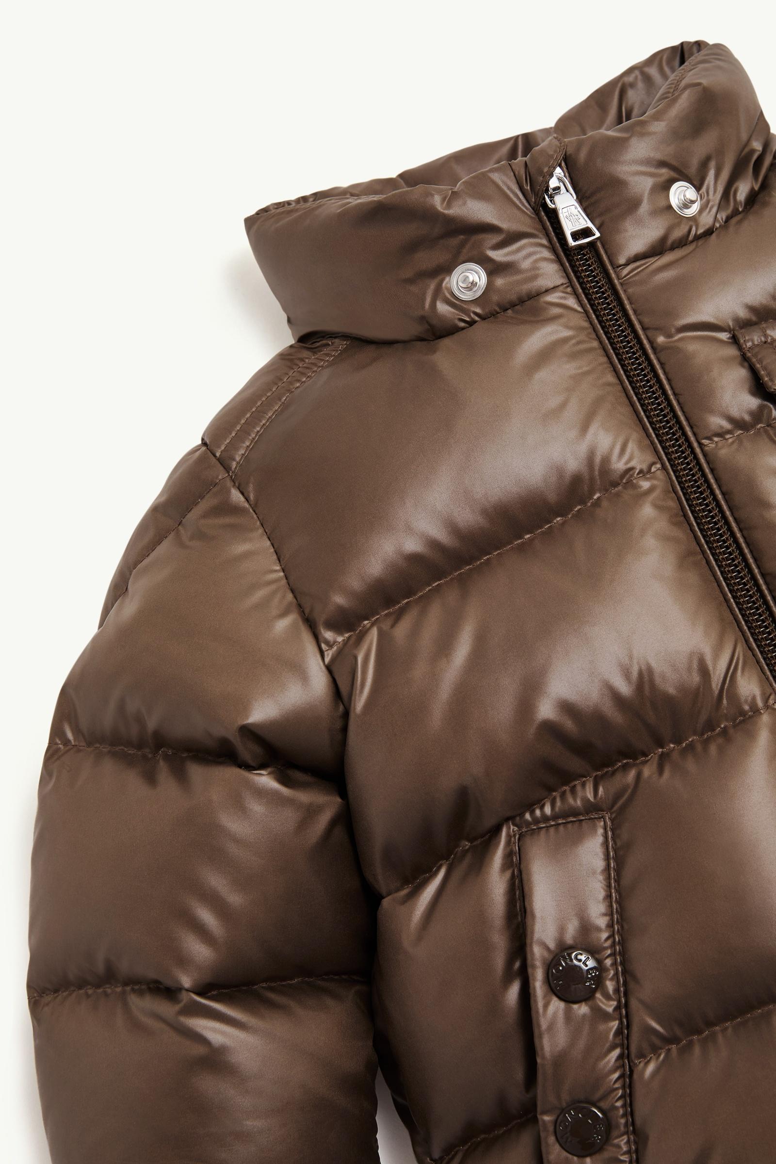 Brown K2 Hooded Faux Fur-Trimmed Down Jacket - Outerwear for