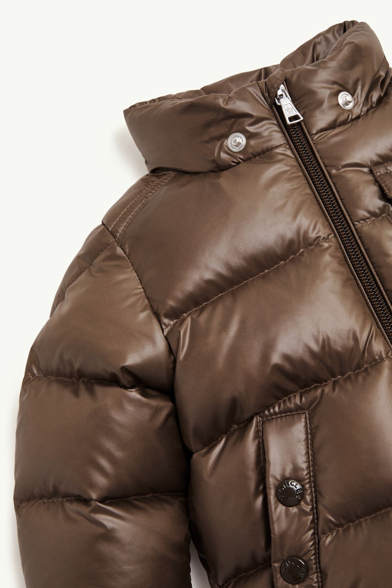 K2 Hooded Synthetic Material-Trimmed Down Jacket Gender Neutral Brown Moncler 4